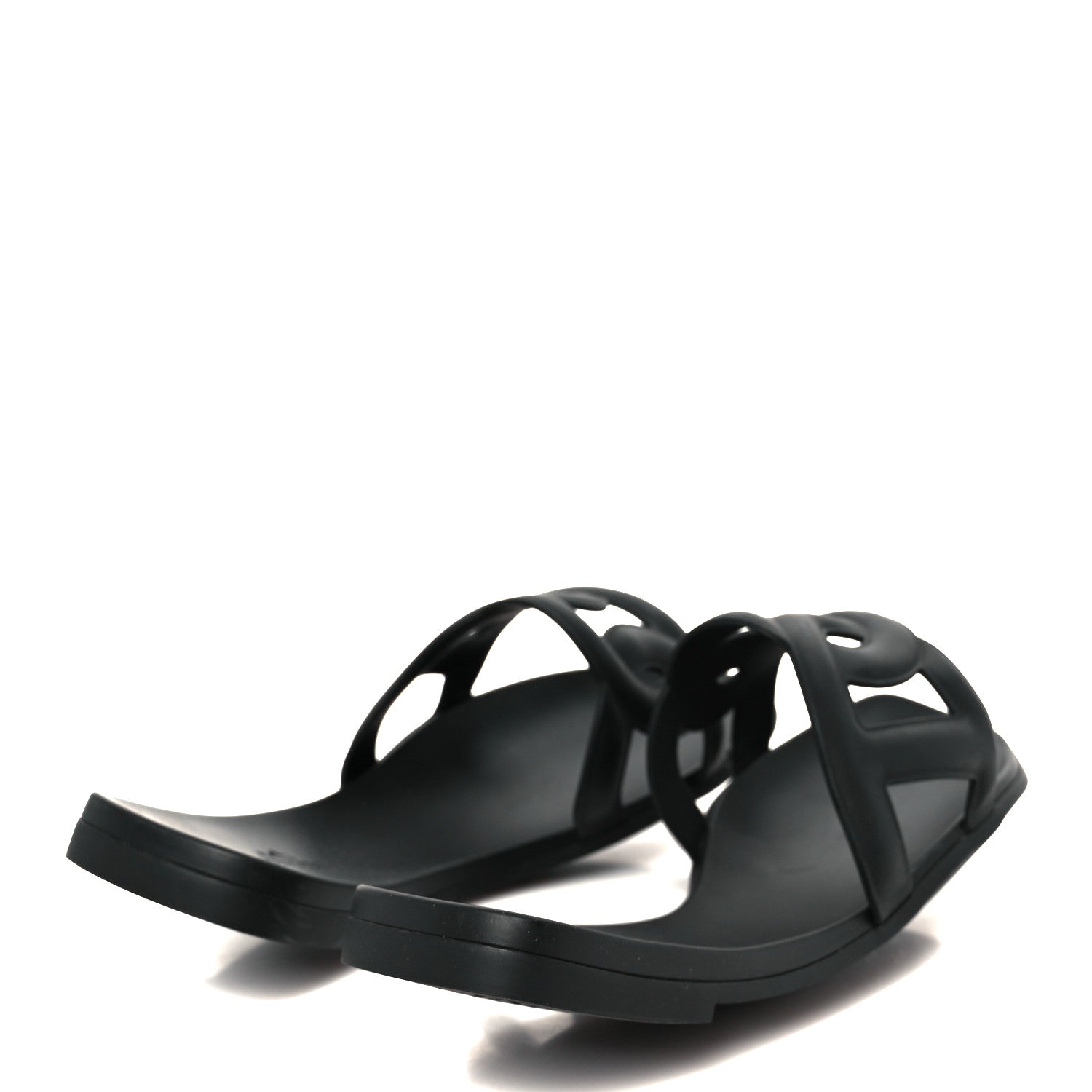 Rubber Aloha Sandals 38 Black