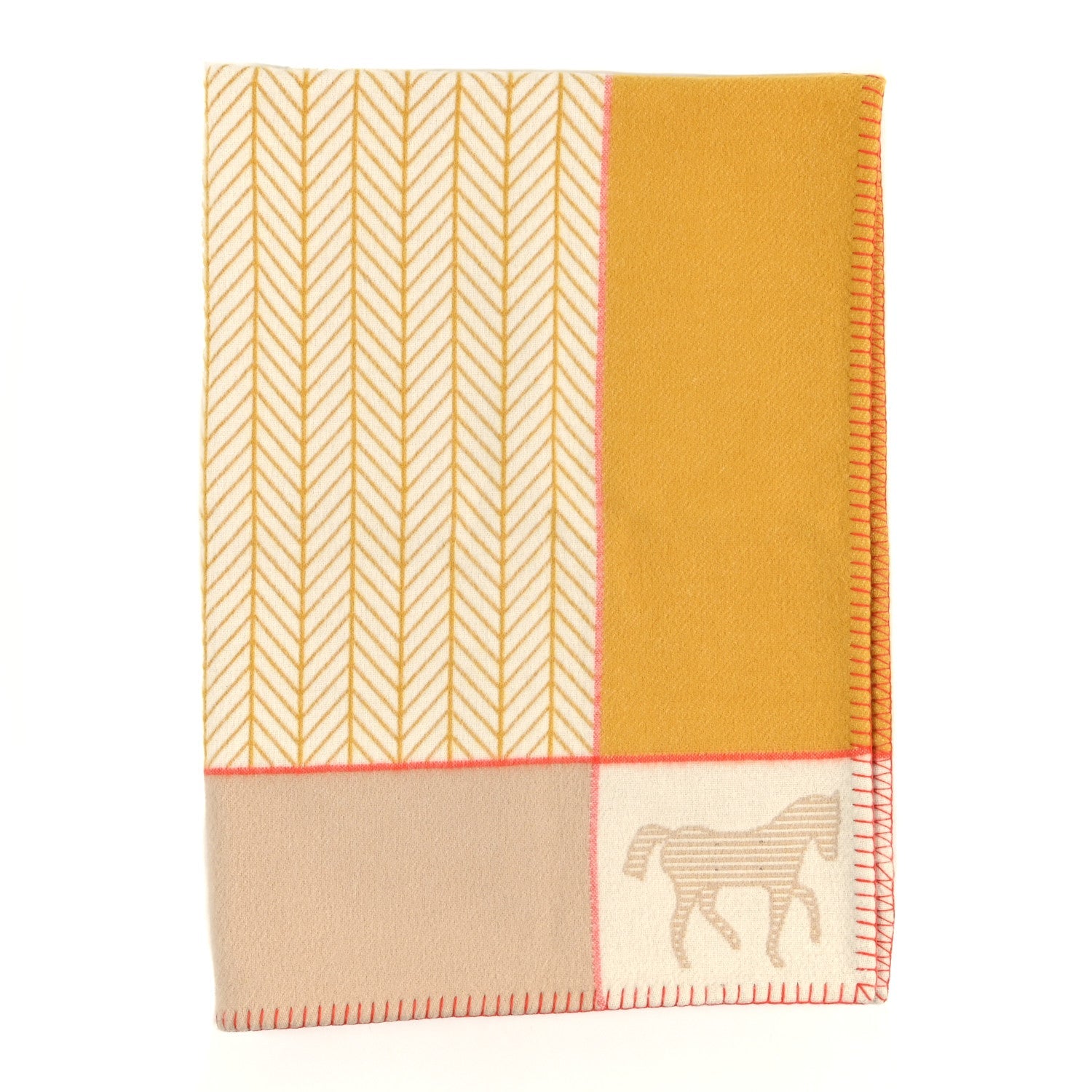 Wool Cashmere Avalon Les Cabanes Blanket Ambre Naturel