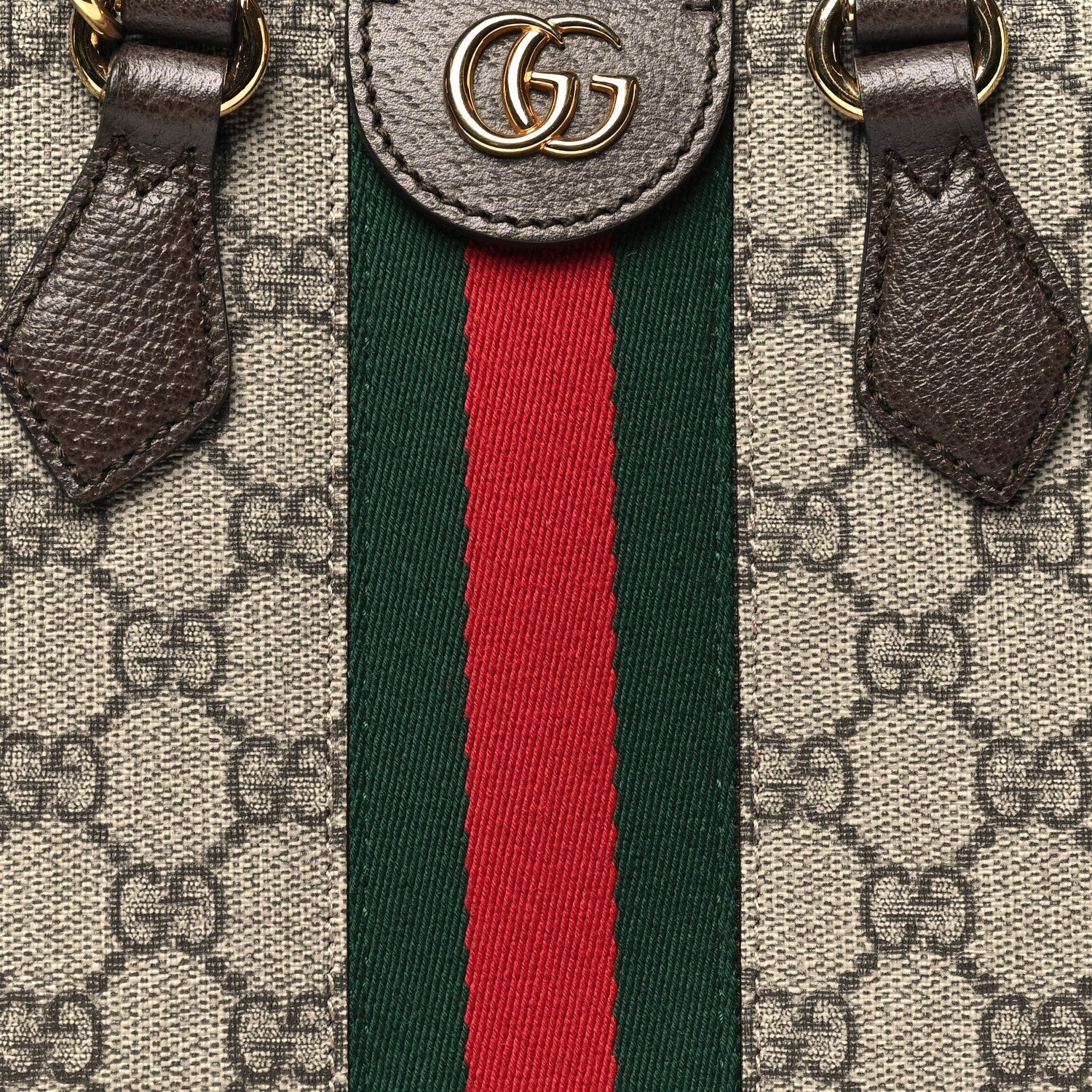 GG Supreme Monogram Small Ophidia Tote Bag Brown