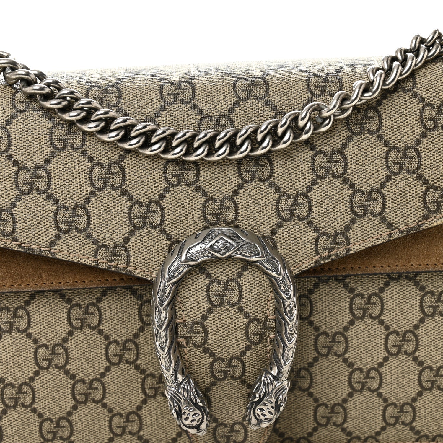 GG Supreme Monogram Small Dionysus Shoulder Bag Taupe