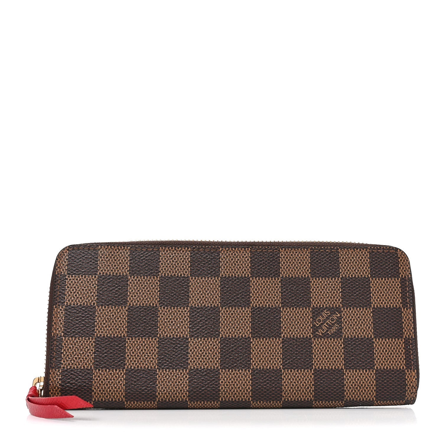 Damier Ebene Clemence Wallet Cherry