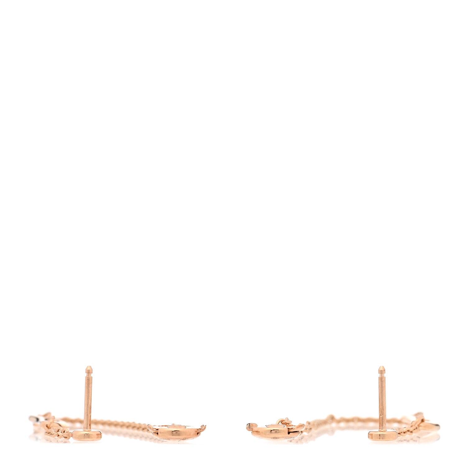 18K Rose Gold TPM Chaine D'Ancre Punk Earrings