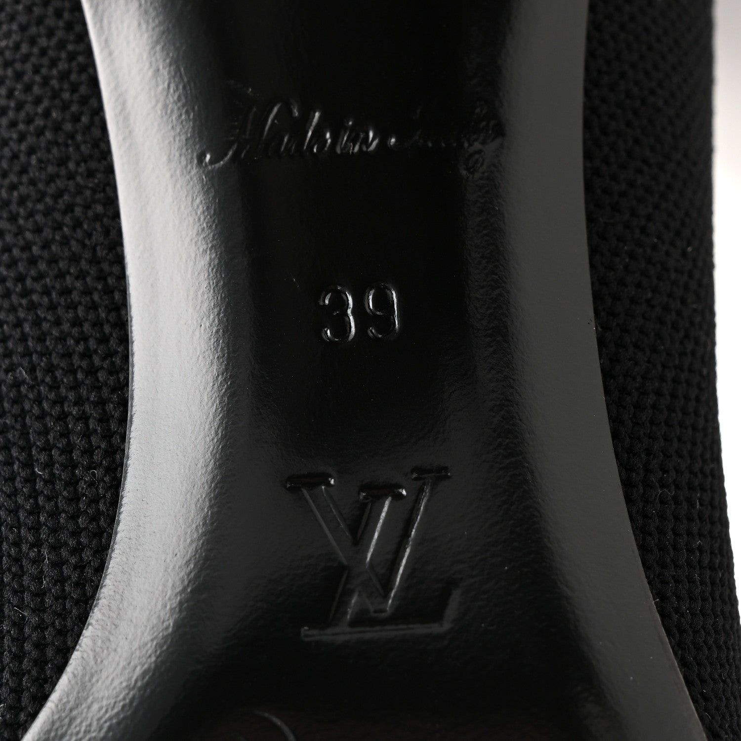 Monogram Stretch Fabric Silhouette Ankle Boots 39 Black