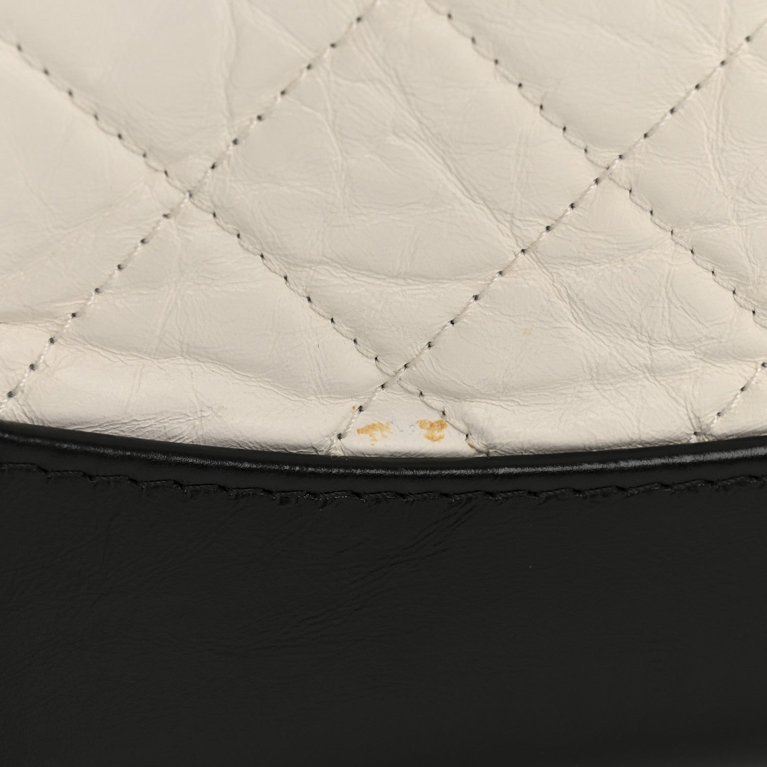 Aged Calfskin Quilted Small Gabrielle Backpack Black White