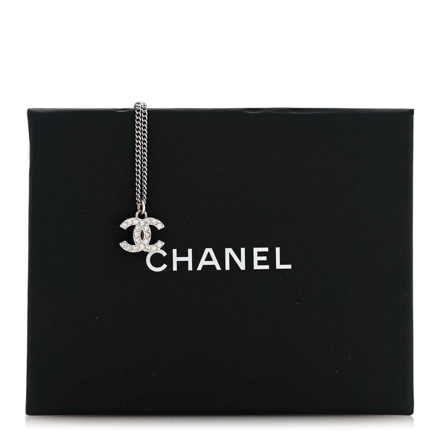 Crystal Timeless CC Necklace Silver