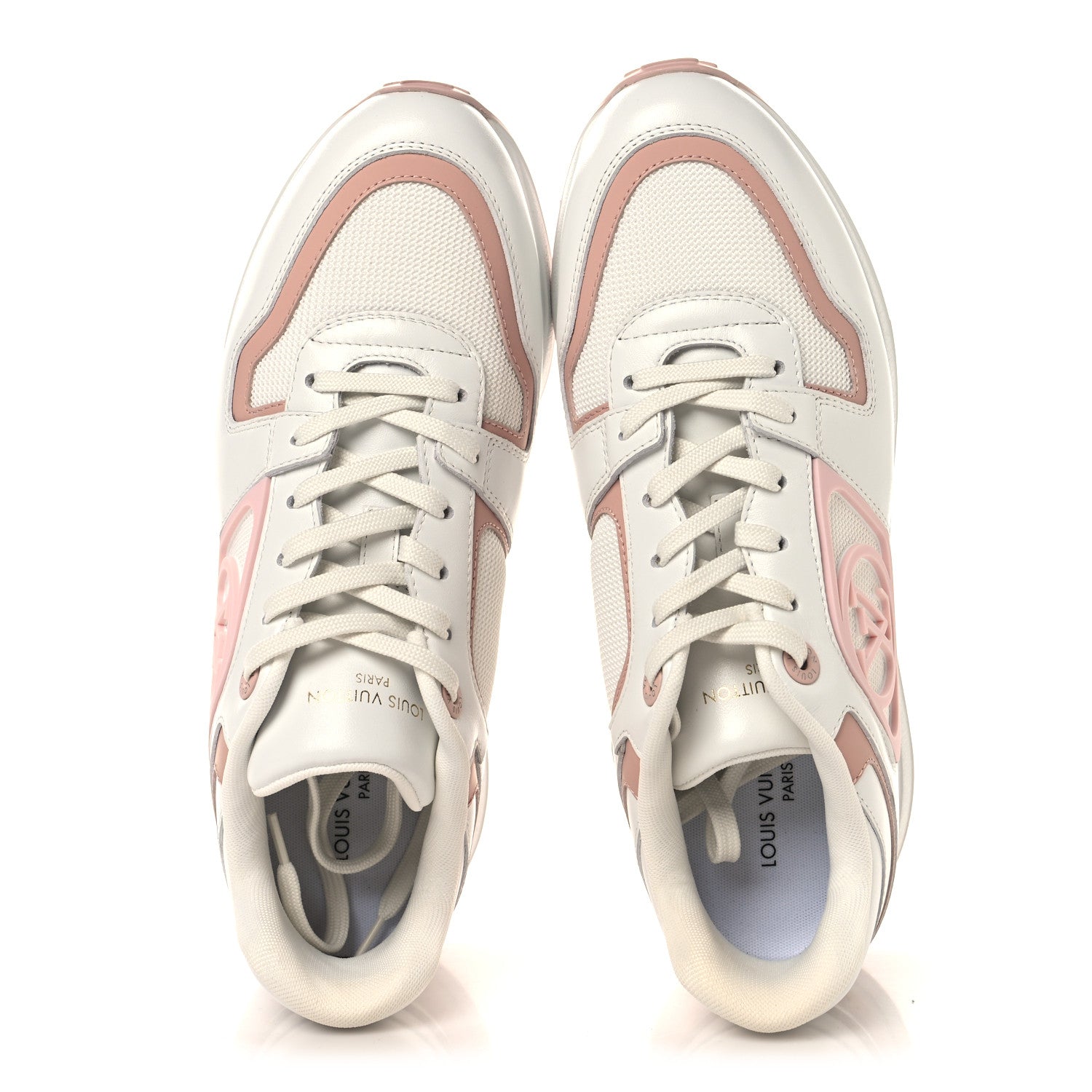 Calfskin Neo Run Away Sneakers 39 White Pink