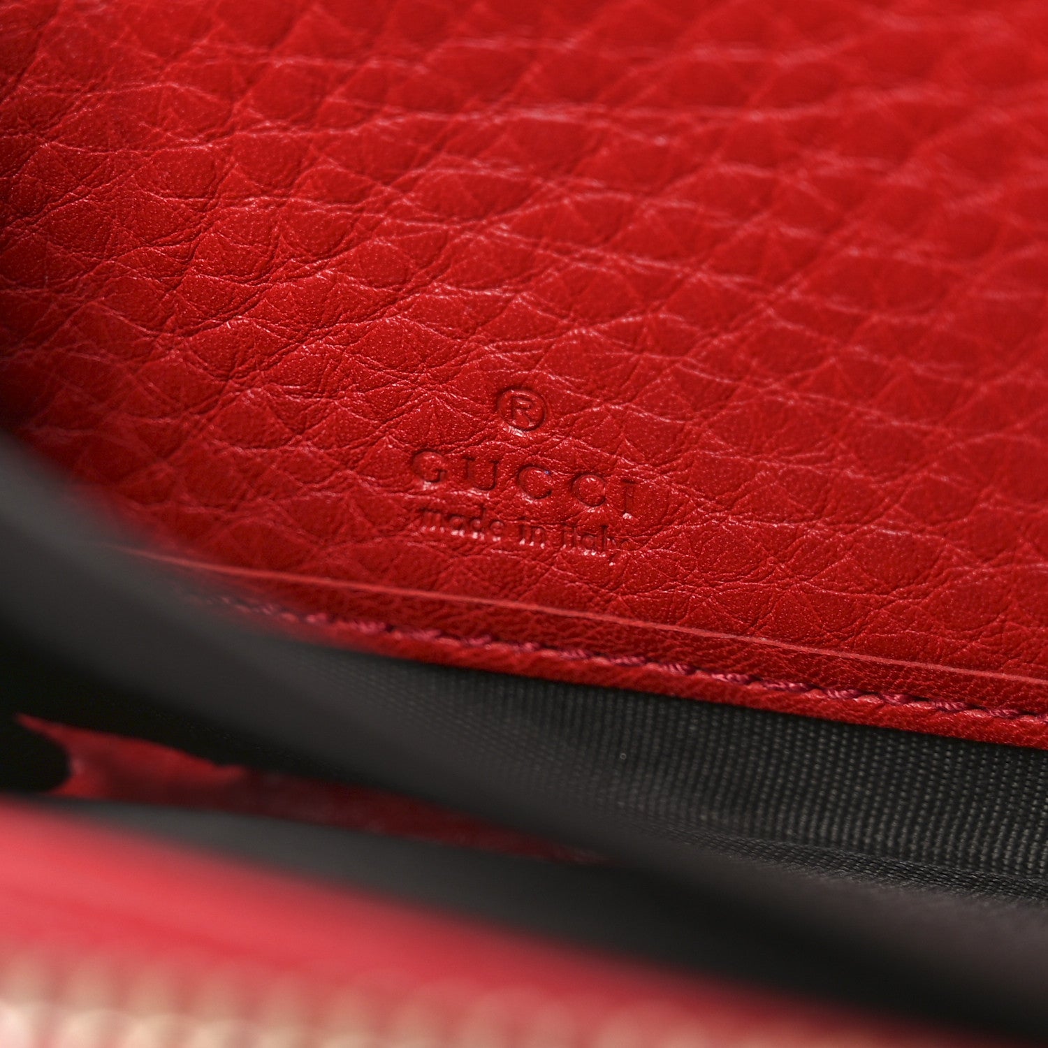 Pebbled Calfskin Soho Zip Around Wallet Red