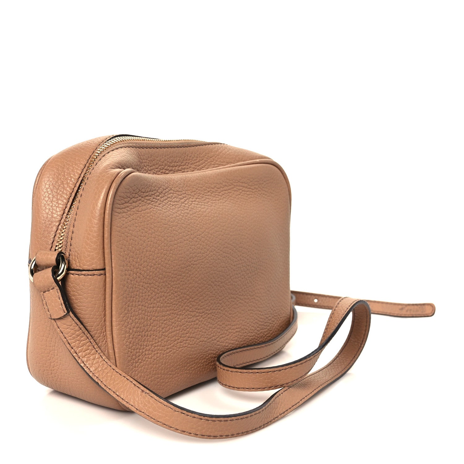 Pebbled Calfskin Small Soho Disco Bag Camelia