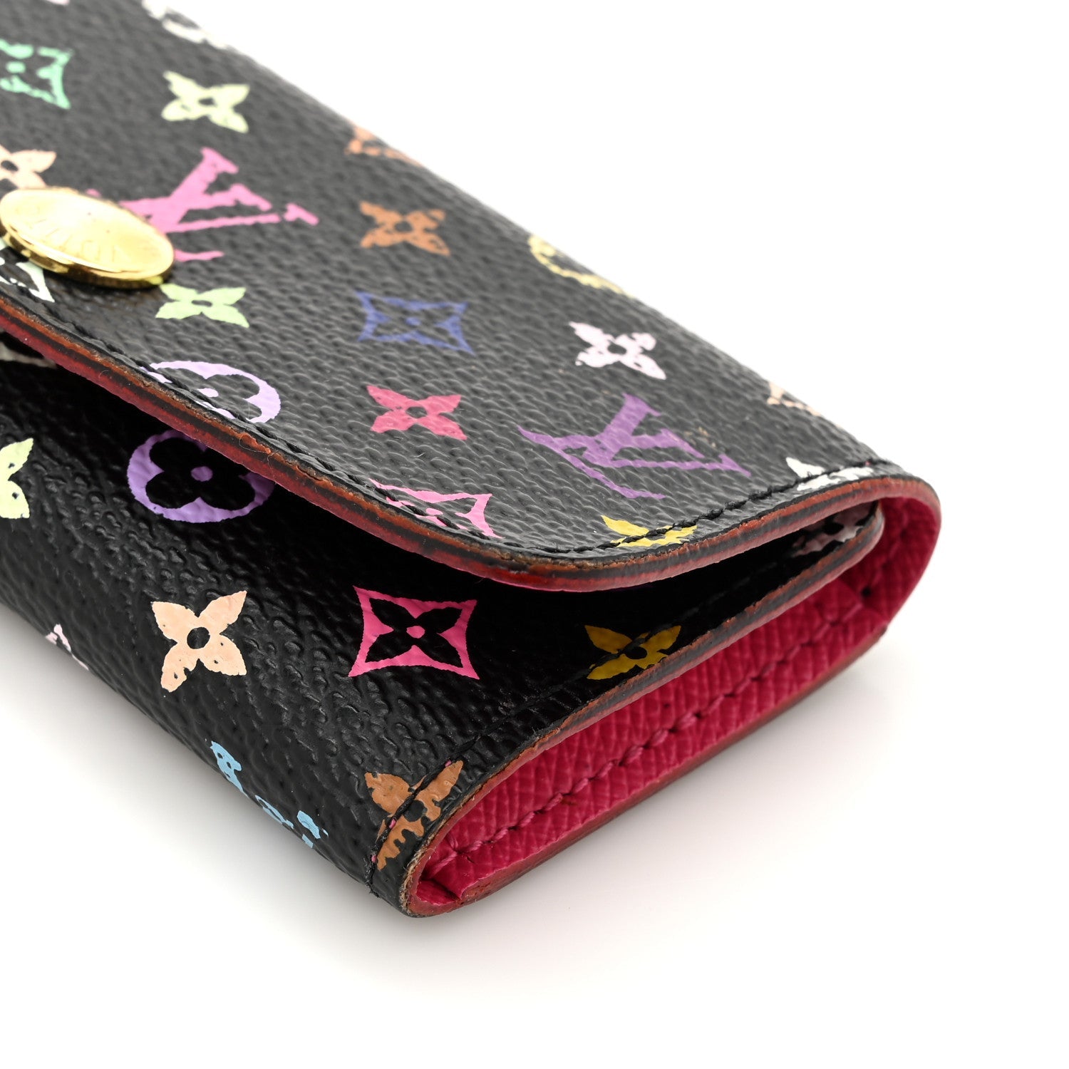 Monogram Multicolor Multicles 4 Key Holder Black Grenade