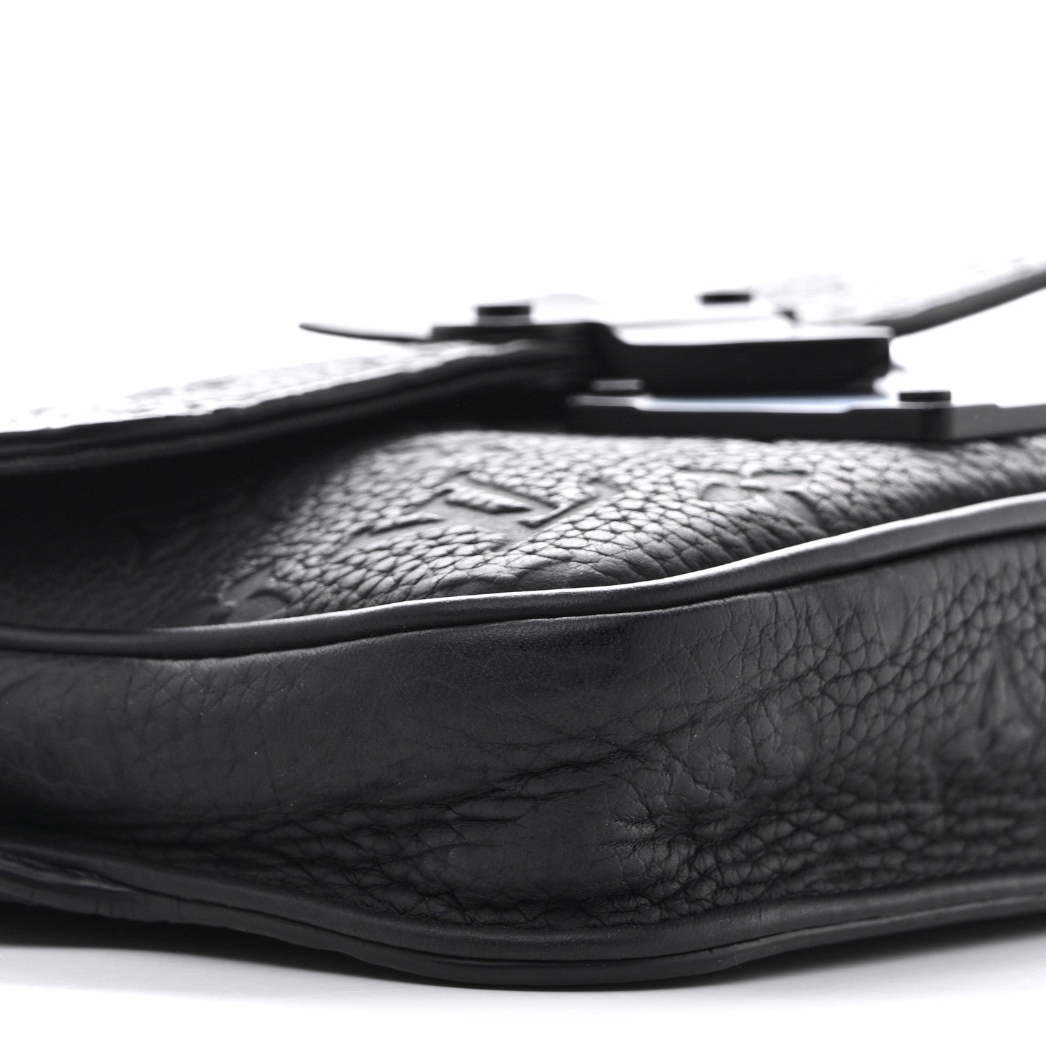 Taurillon Monogram S Lock Sling Bag Black