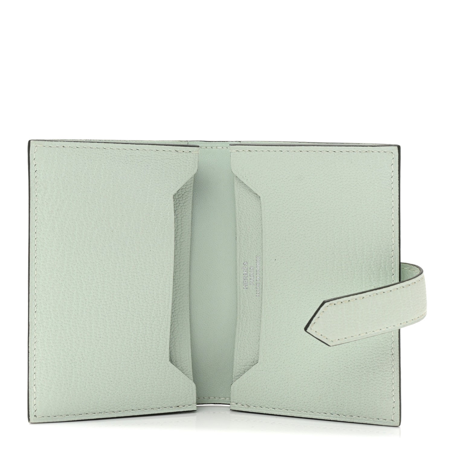 Chevre Mysore Bearn Card Holder Wallet Vert Peppermint