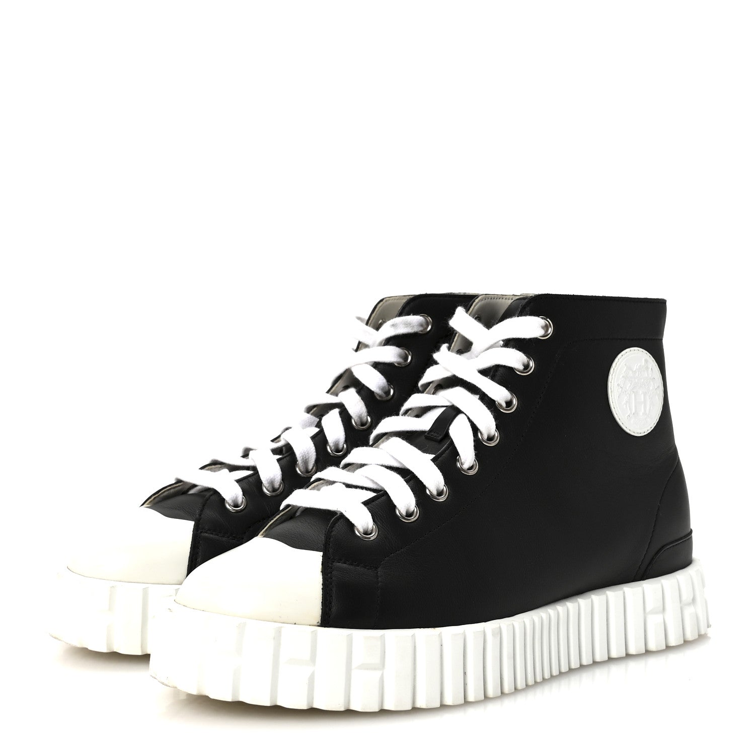 Calfskin Womens Climb Sneakers 37 Black