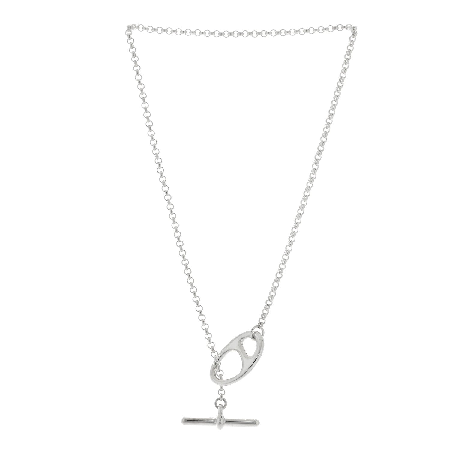 Sterling Silver Chaine D'Ancre Punk Toggle Necklace