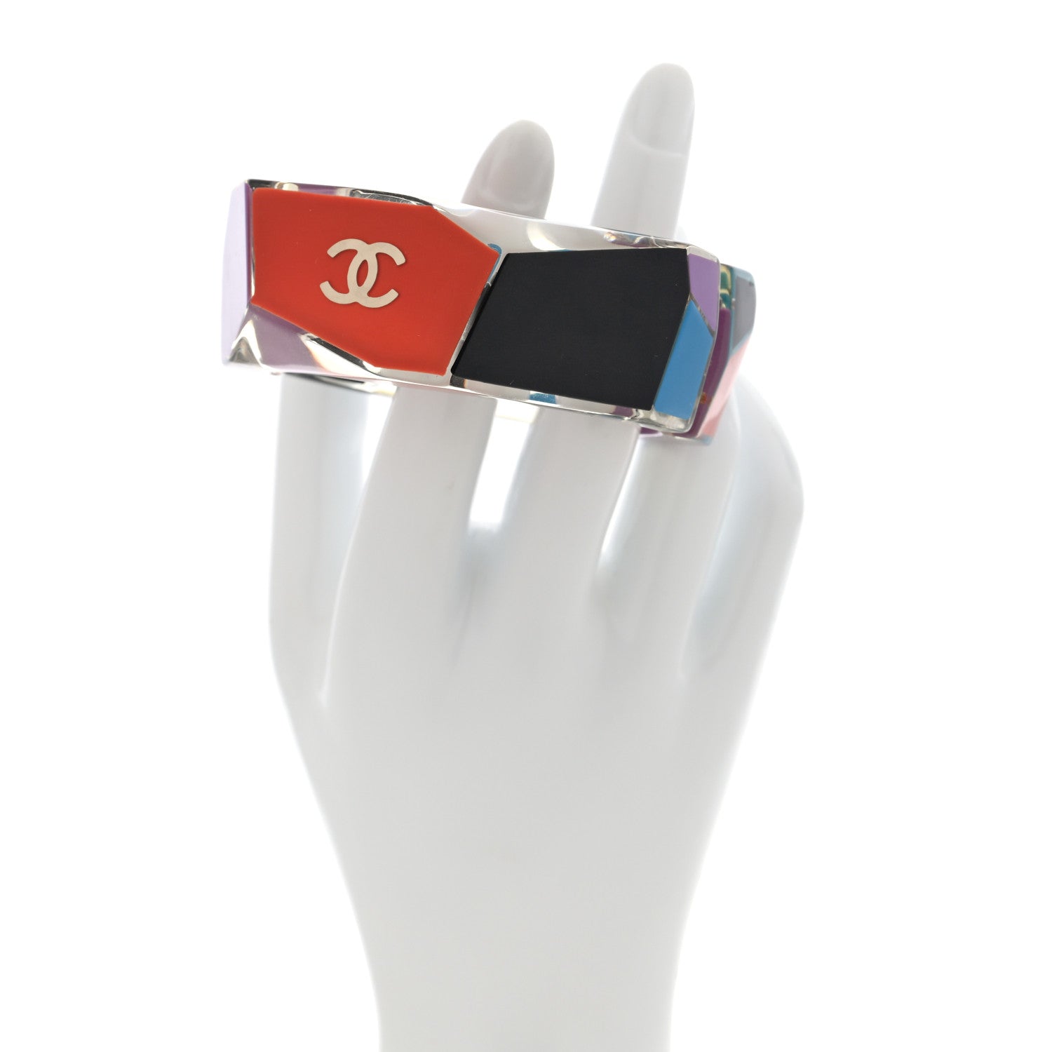 Resin Geometric CC Cuff Multicolor
