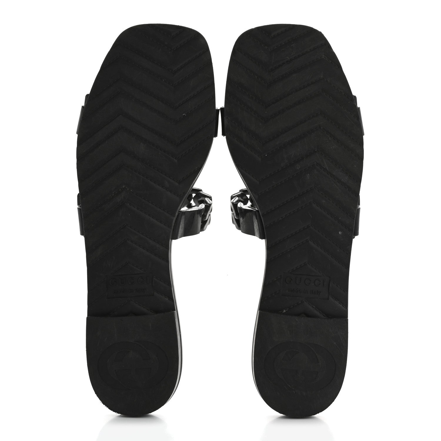 Rubber Womens Slide Sandals 38 Black