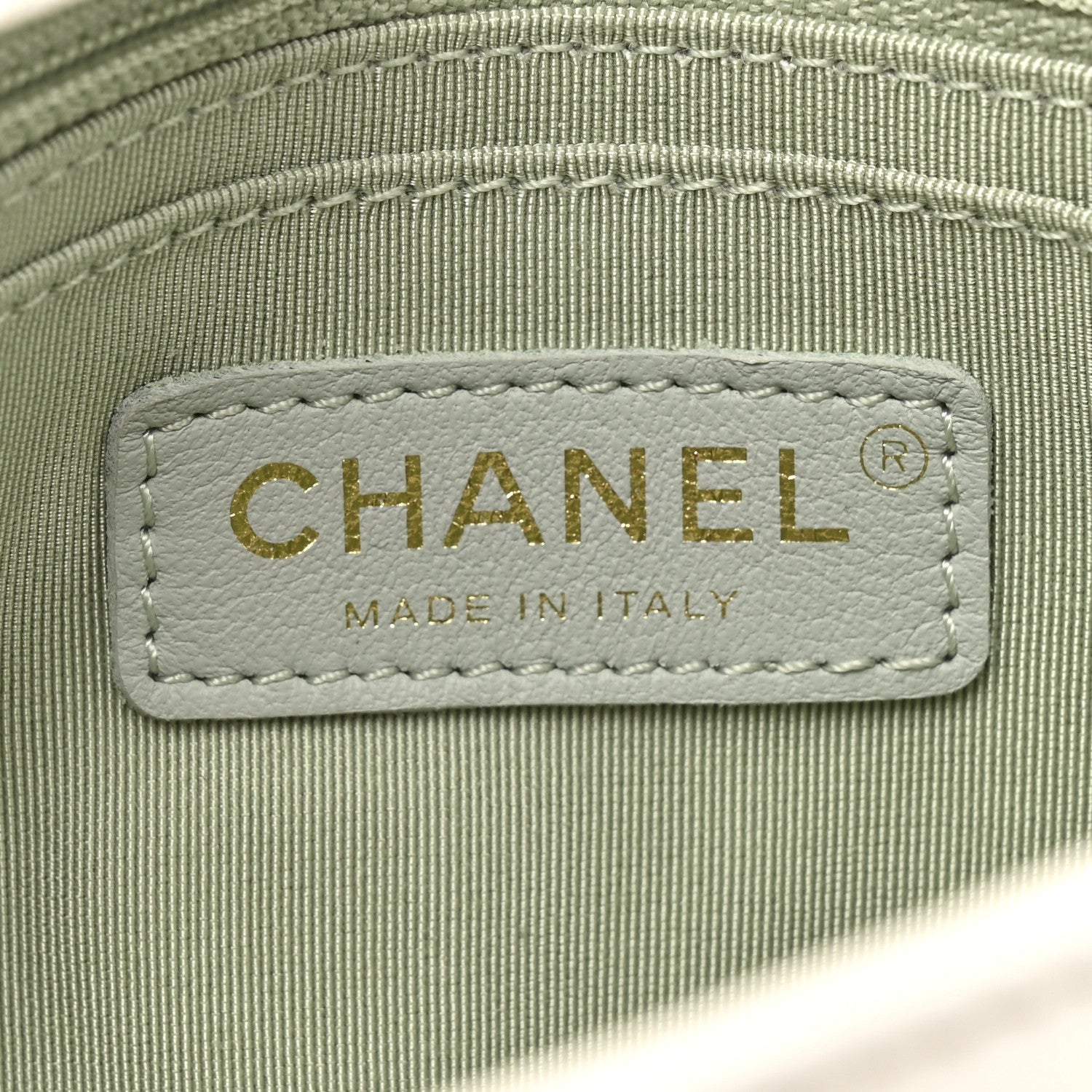 Lambskin Quilted All Around Flap White Green Multicolor