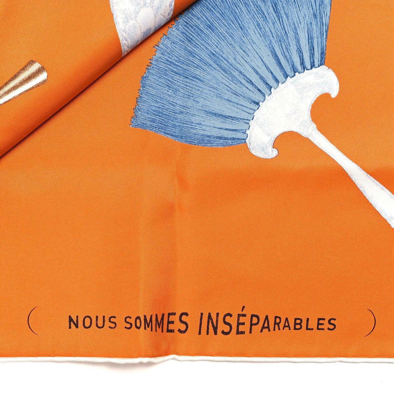 Silk Nous Sommes Inseparables Scarf 90 Poitron Anthracite