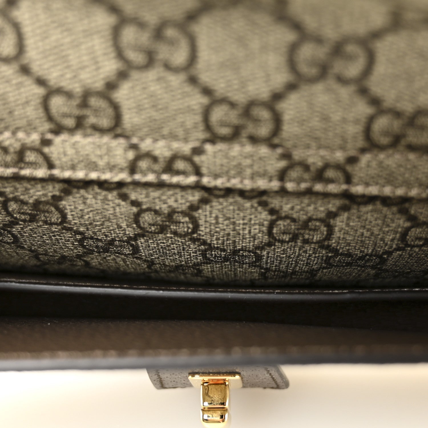 GG Supreme Monogram Textured Dollar Calfskin Blondie Belt Bag Beige Ebony New Acero