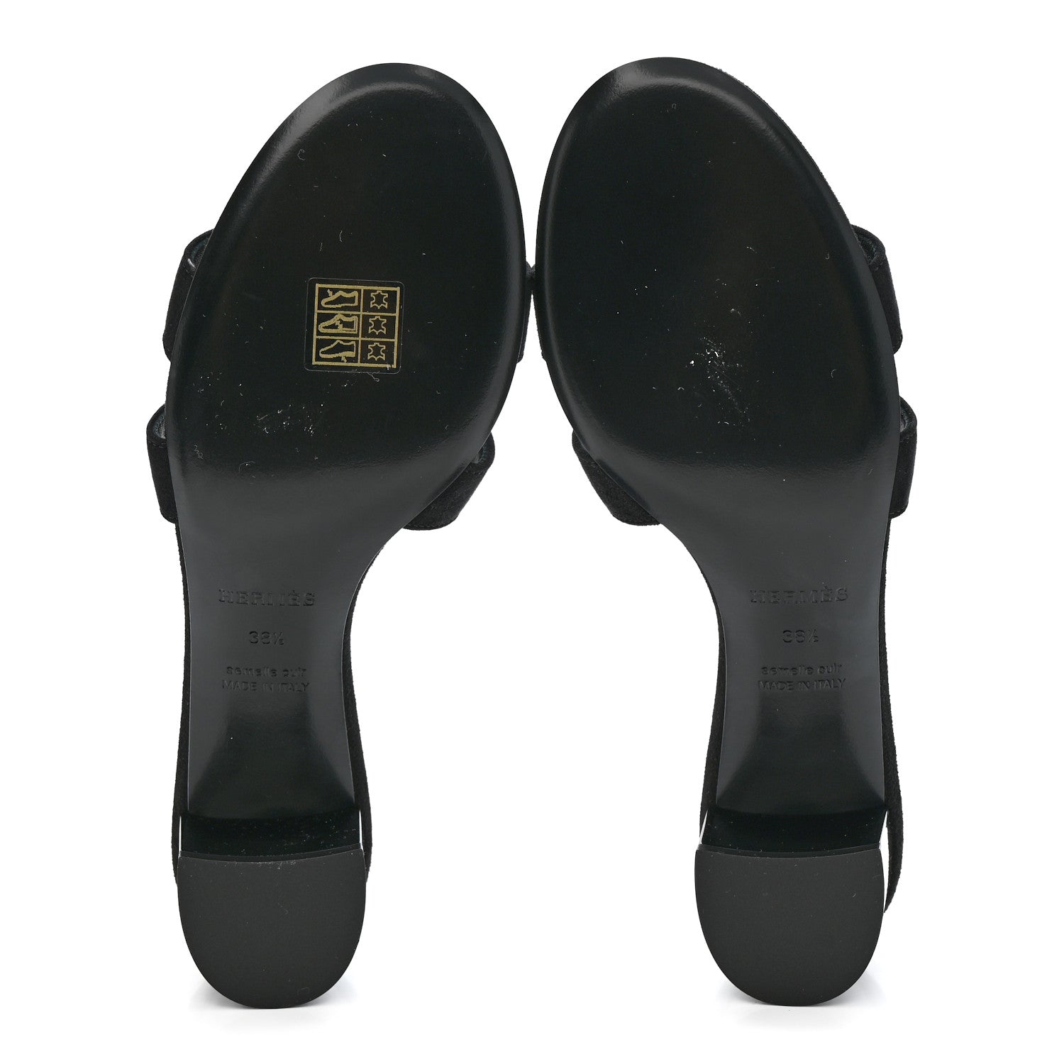 Suede Goatskin Oasis Sandals 38.5 Black
