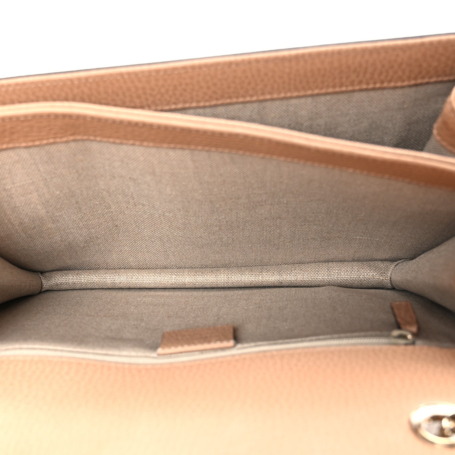 Dollar Calfskin Interlocking G Shoulder Bag Camelia