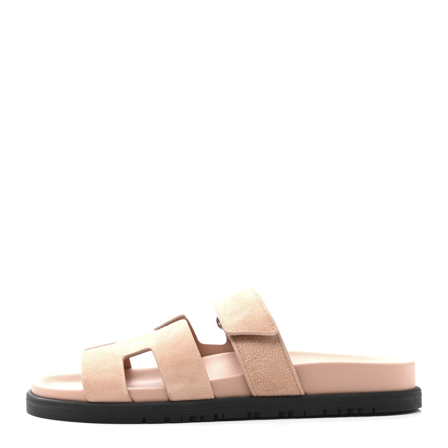 Suede Goatskin Womens Chypre Sandals 36 Nude