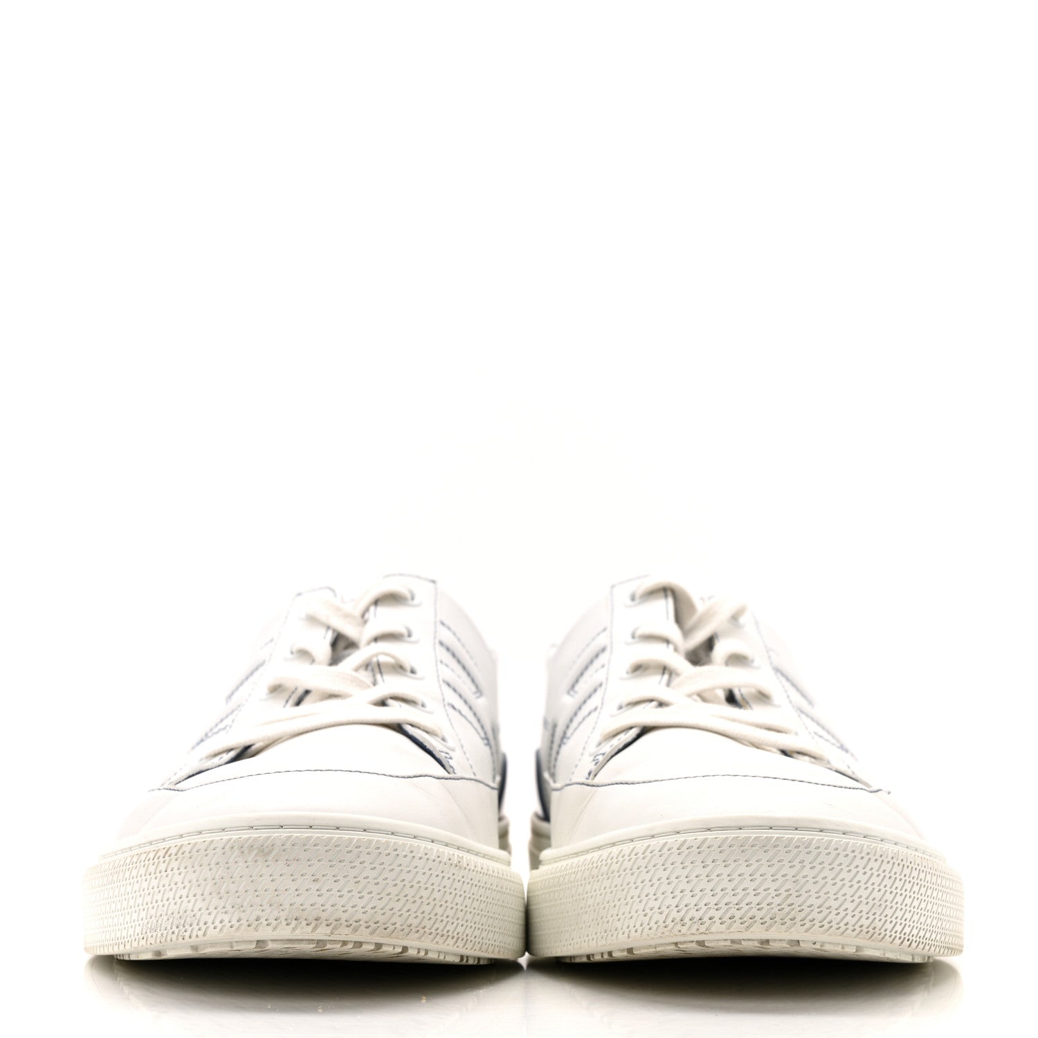 Calfskin Mens Deep Sneakers 44 White Bleu