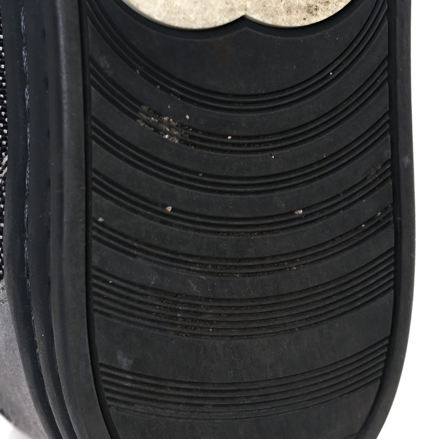 Toile Suede Calfskin CC Low Top Sneakers 36 Dark Grey