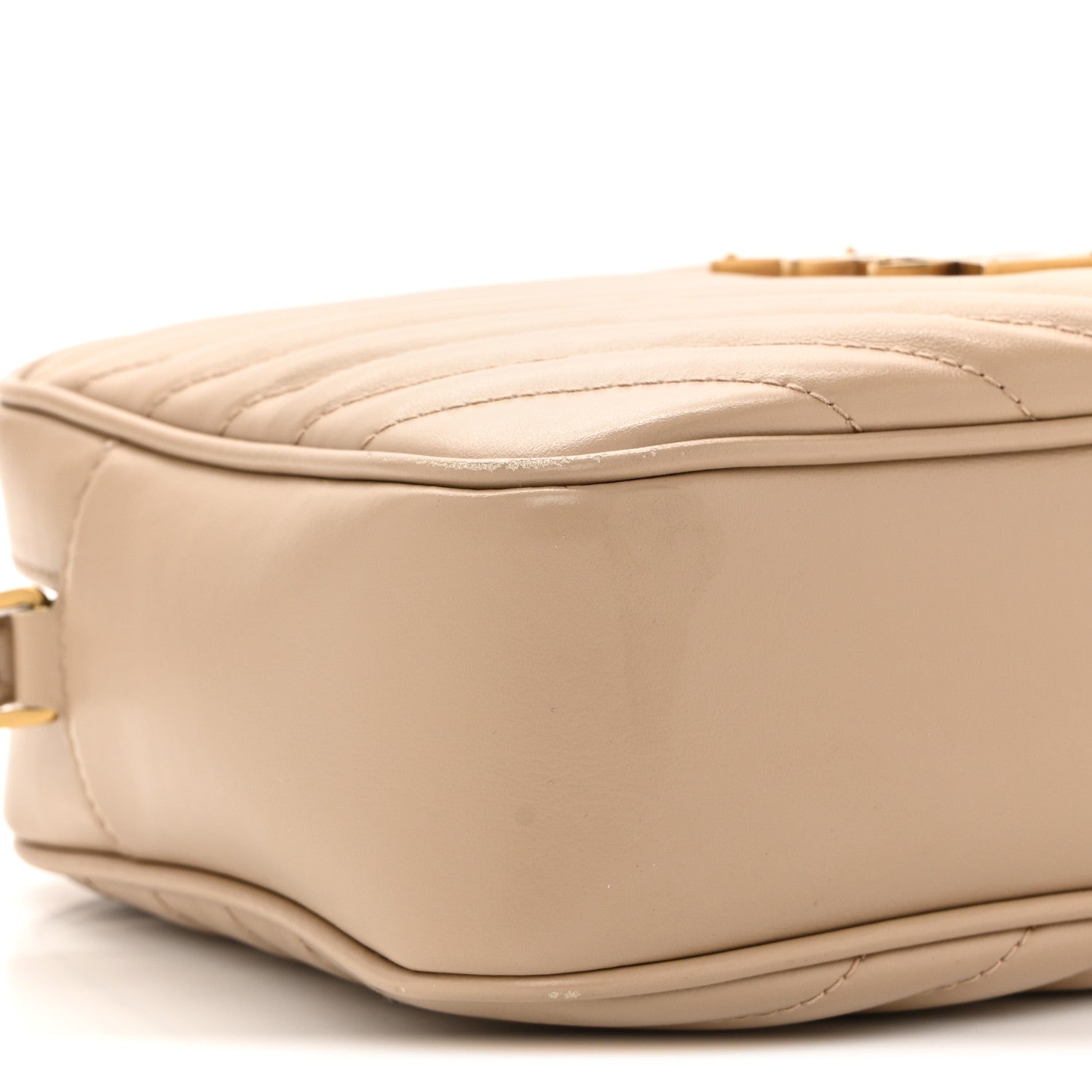 Calfskin Matelasse Monogram Lou Camera Bag Dark Beige