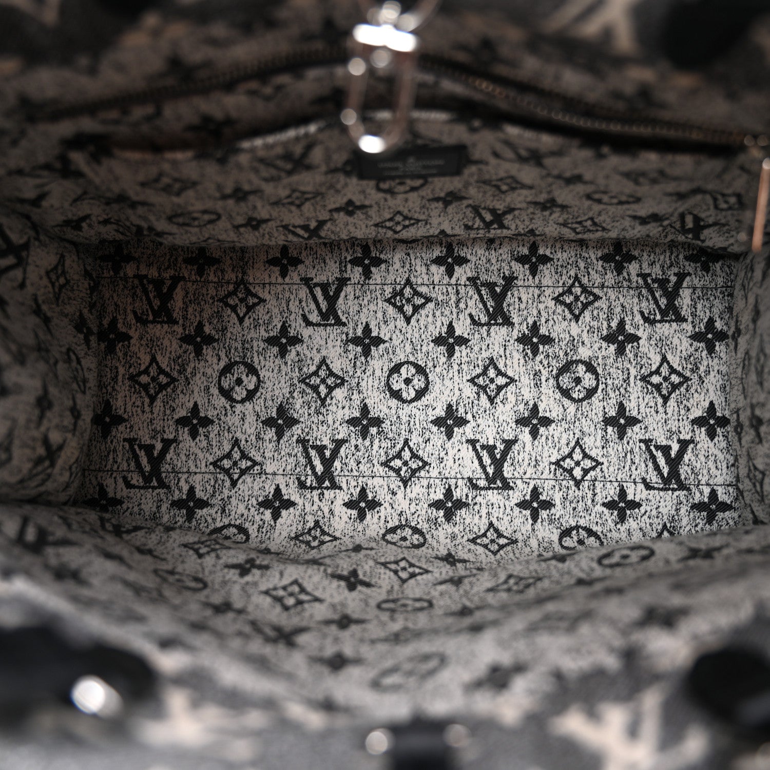 Monogram Jacquard Denim Onthego MM Black