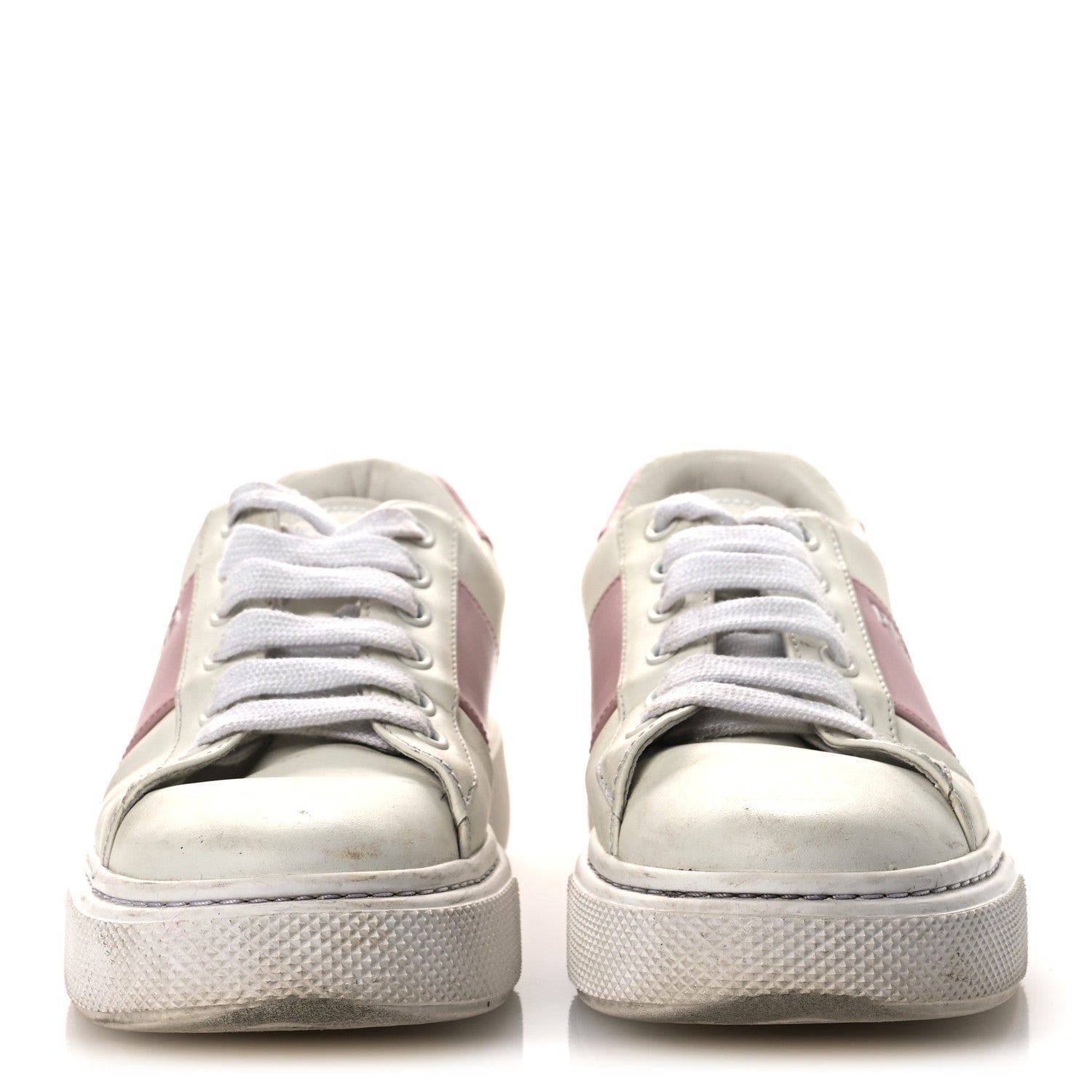 Vitello Soft Logo 45mm Platform Sneakers 35.5 White Pink