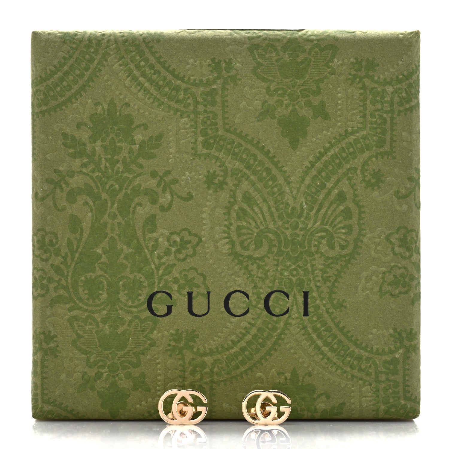 18K Yellow Gold GG Tissue Stud Earrings