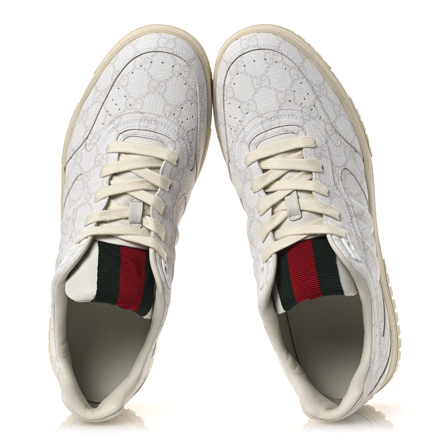 GG Supreme Monogram Womens Re-Web Sneakers 11.5 White