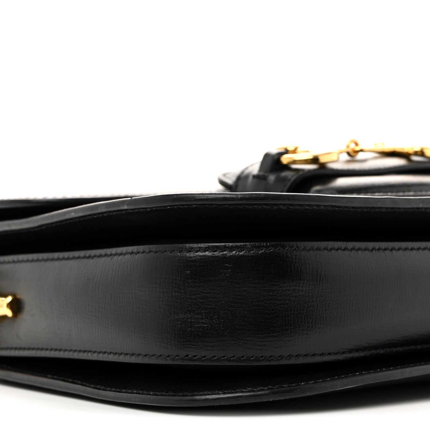Azalea Calfskin Horsebit 1955 Shoulder Bag Black