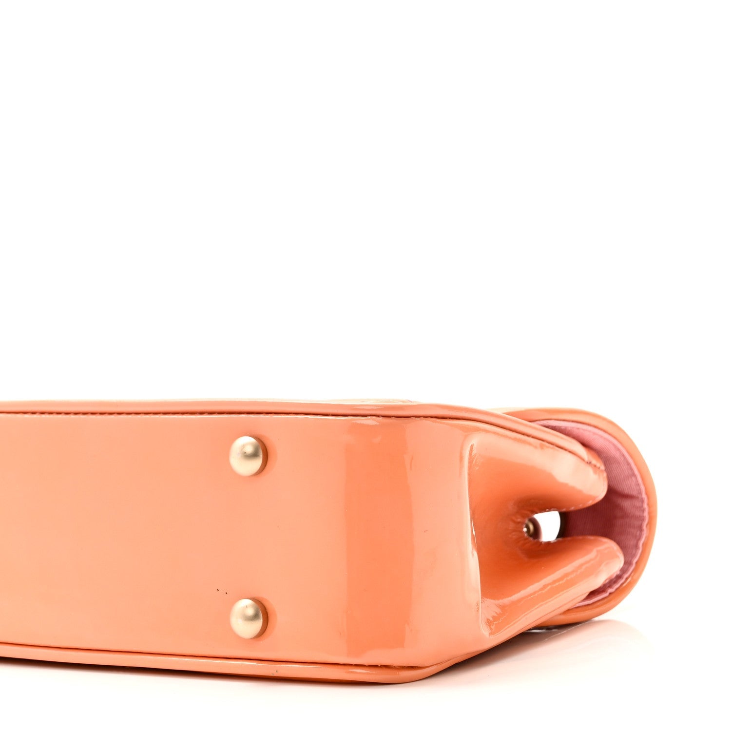 Patent Calfskin Scallop Quilted Single Flap Pink