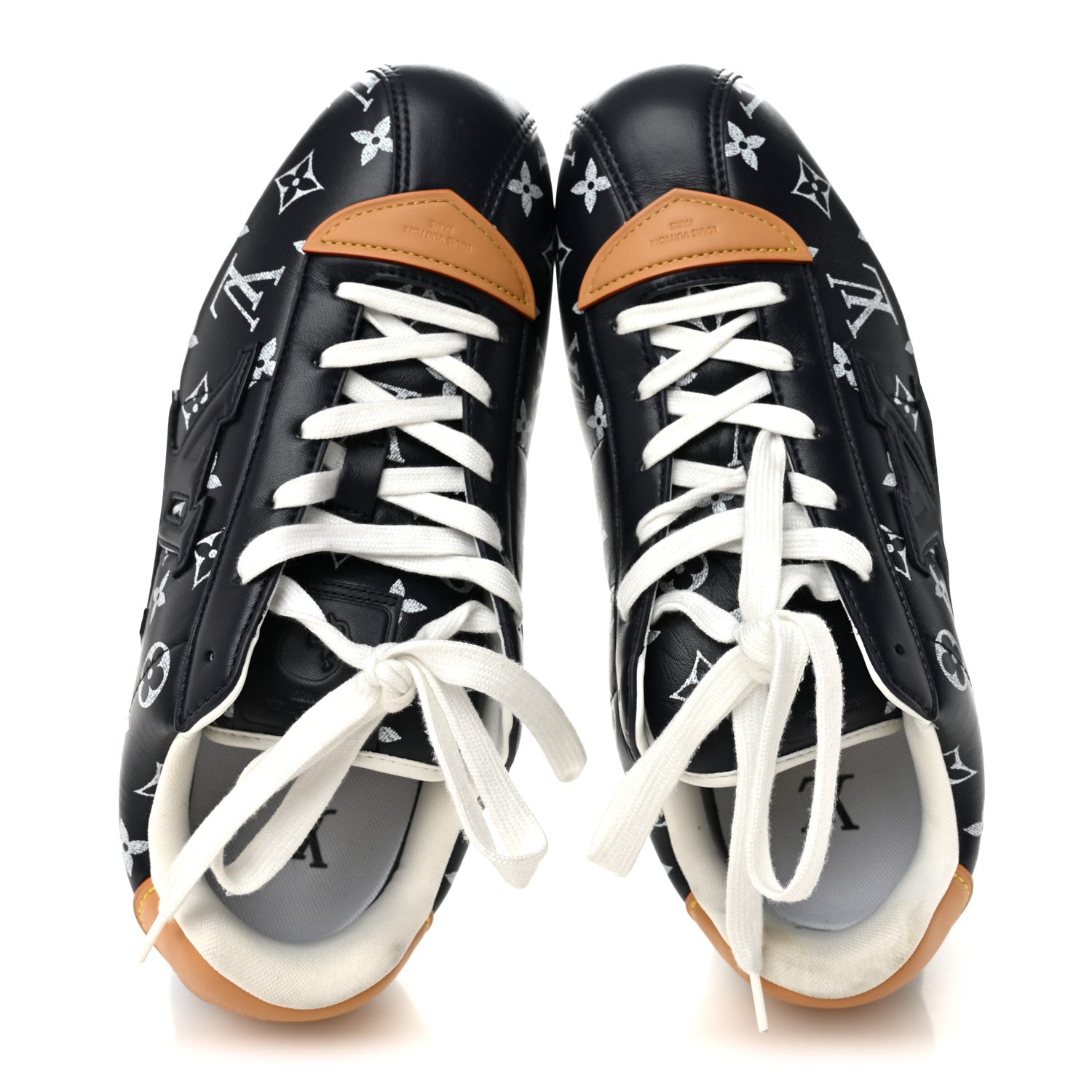 Lambskin Calfskin Monogram Mens Buttersoft Sneakers 11 Marine