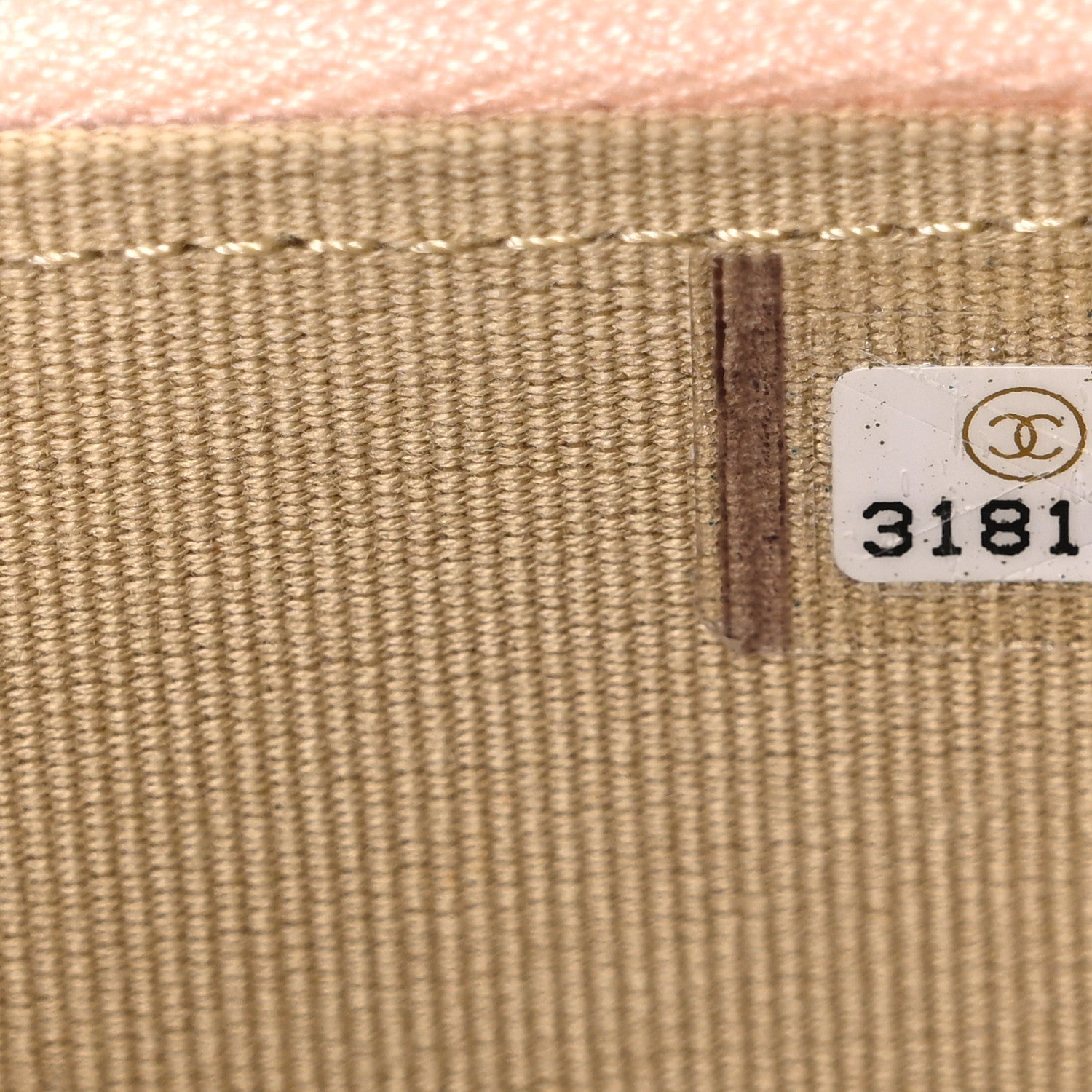Lambskin Quilted Pearl Crush Mini Vanity Case With Chain Light Beige