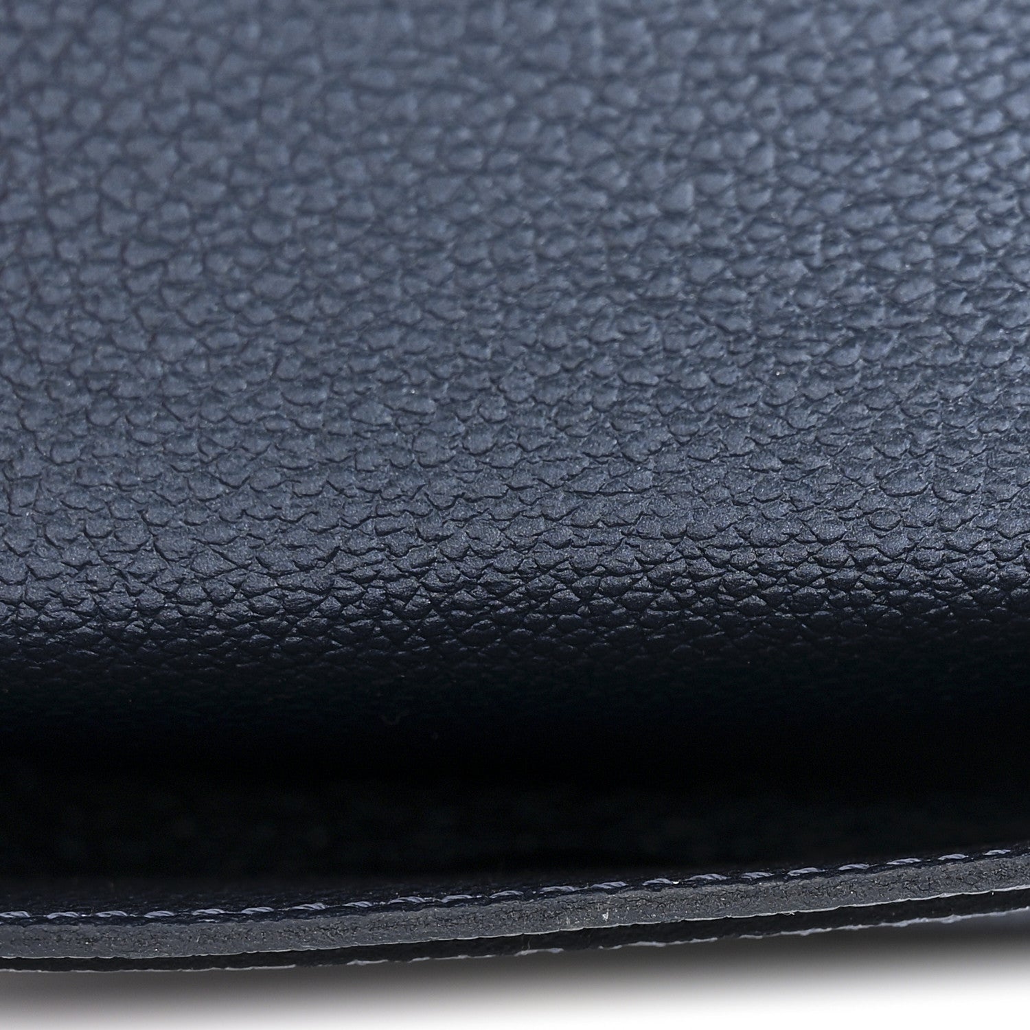 Metallic Empreinte Business Card Holder Navy Nacre