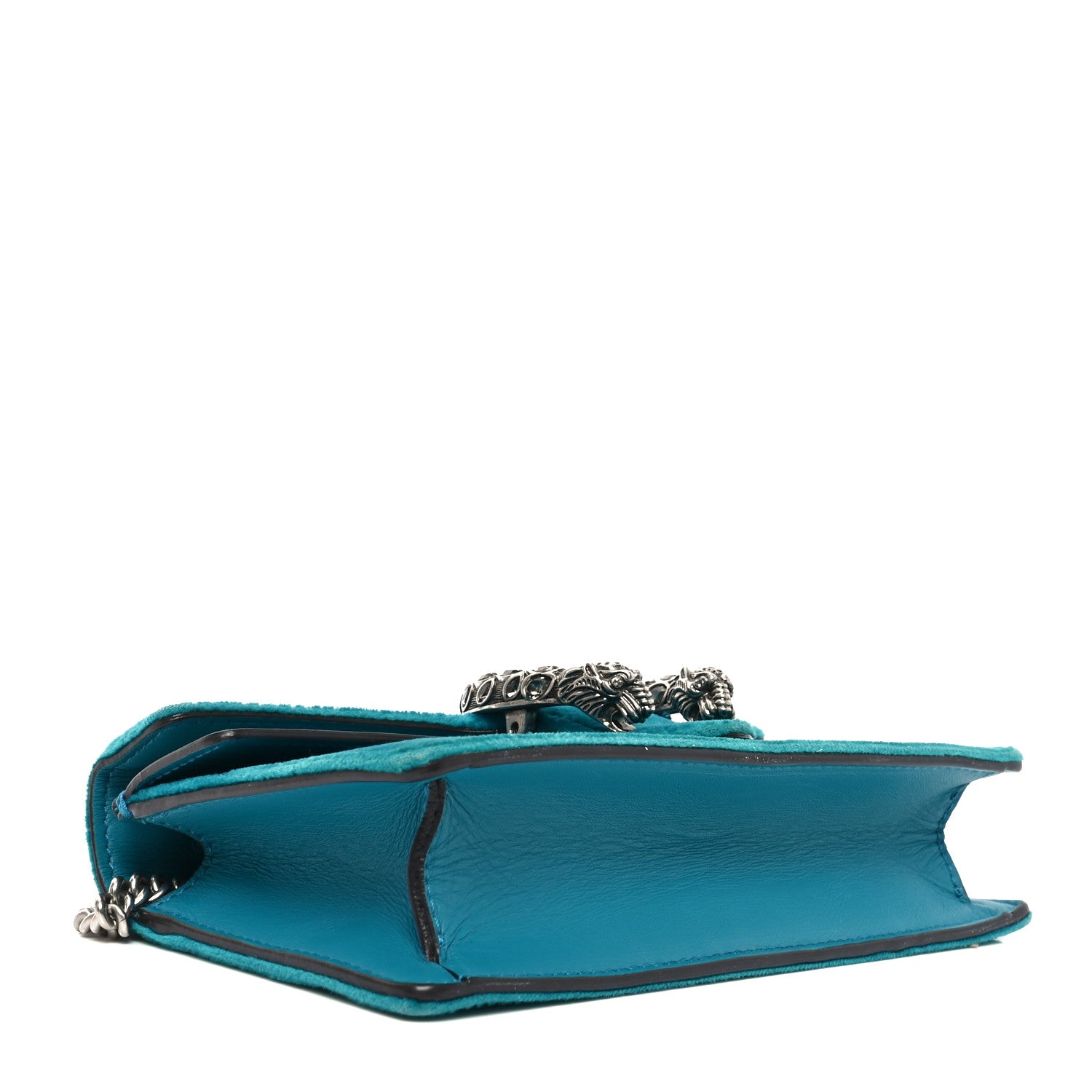 Velvet Super Mini Dionysus Shoulder Bag Pavone Cyan