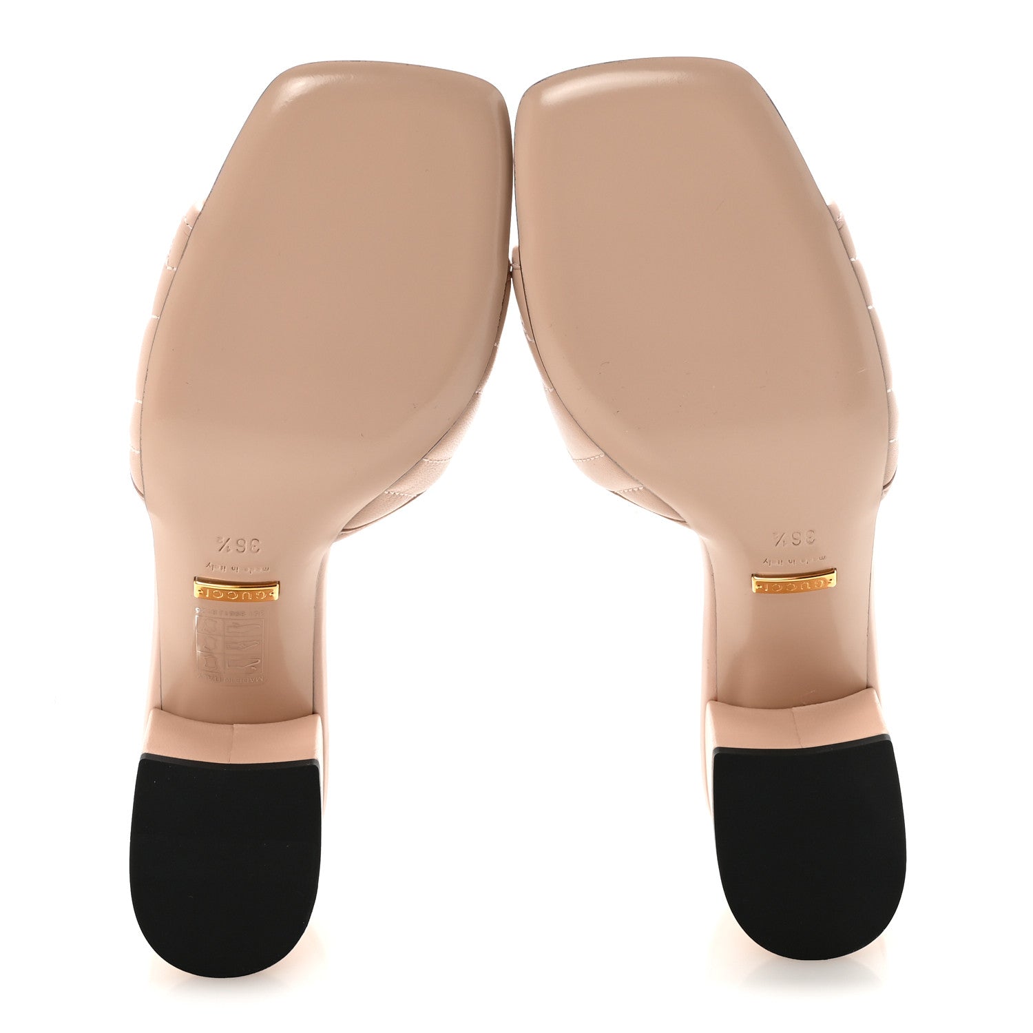 Nappa Matelasse GG Marmont 55mm Slide Sandals 36.5 Skin Rose