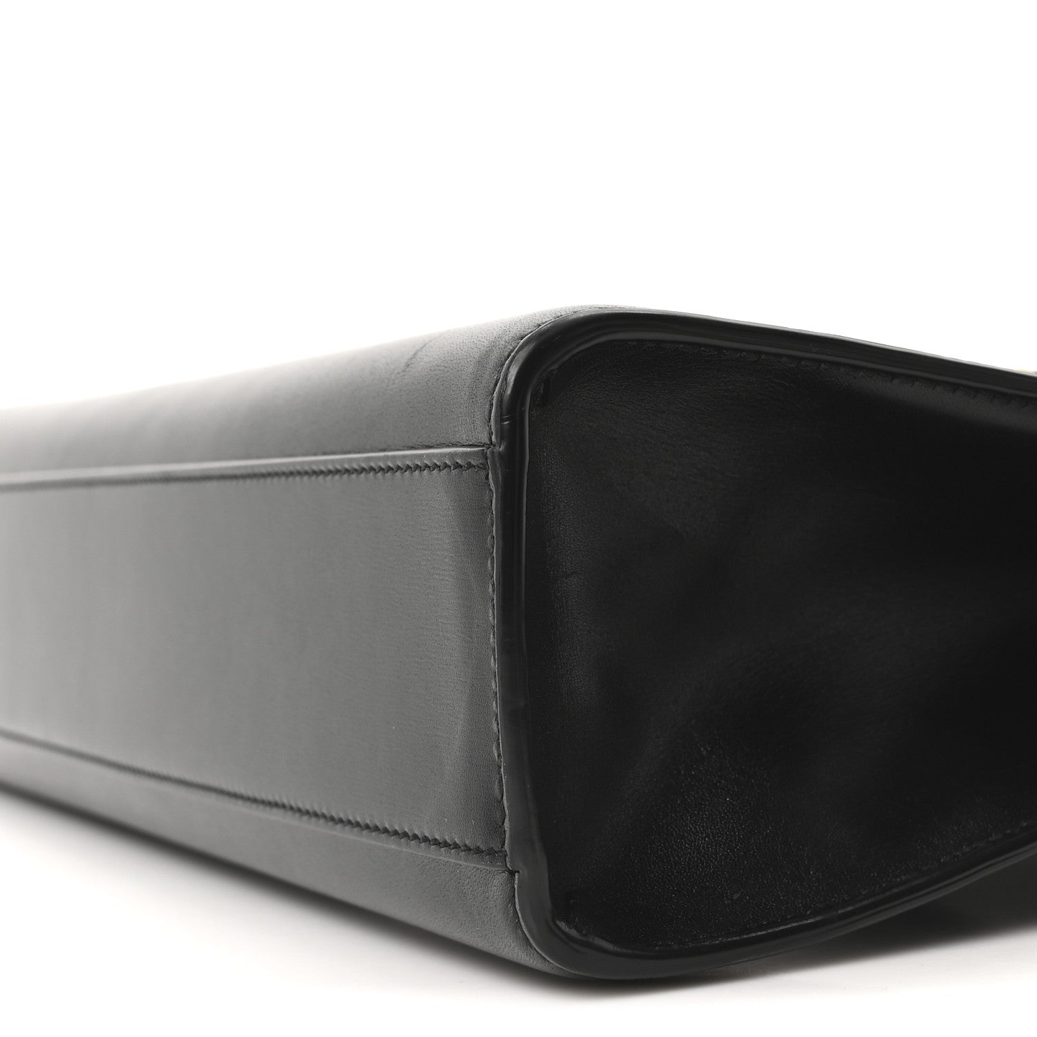Smooth Calfskin Manhattan Shoulder Bag Black