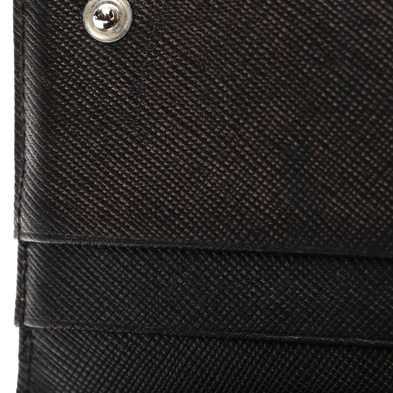 Tessuto Nylon Continental Flap Wallet Black