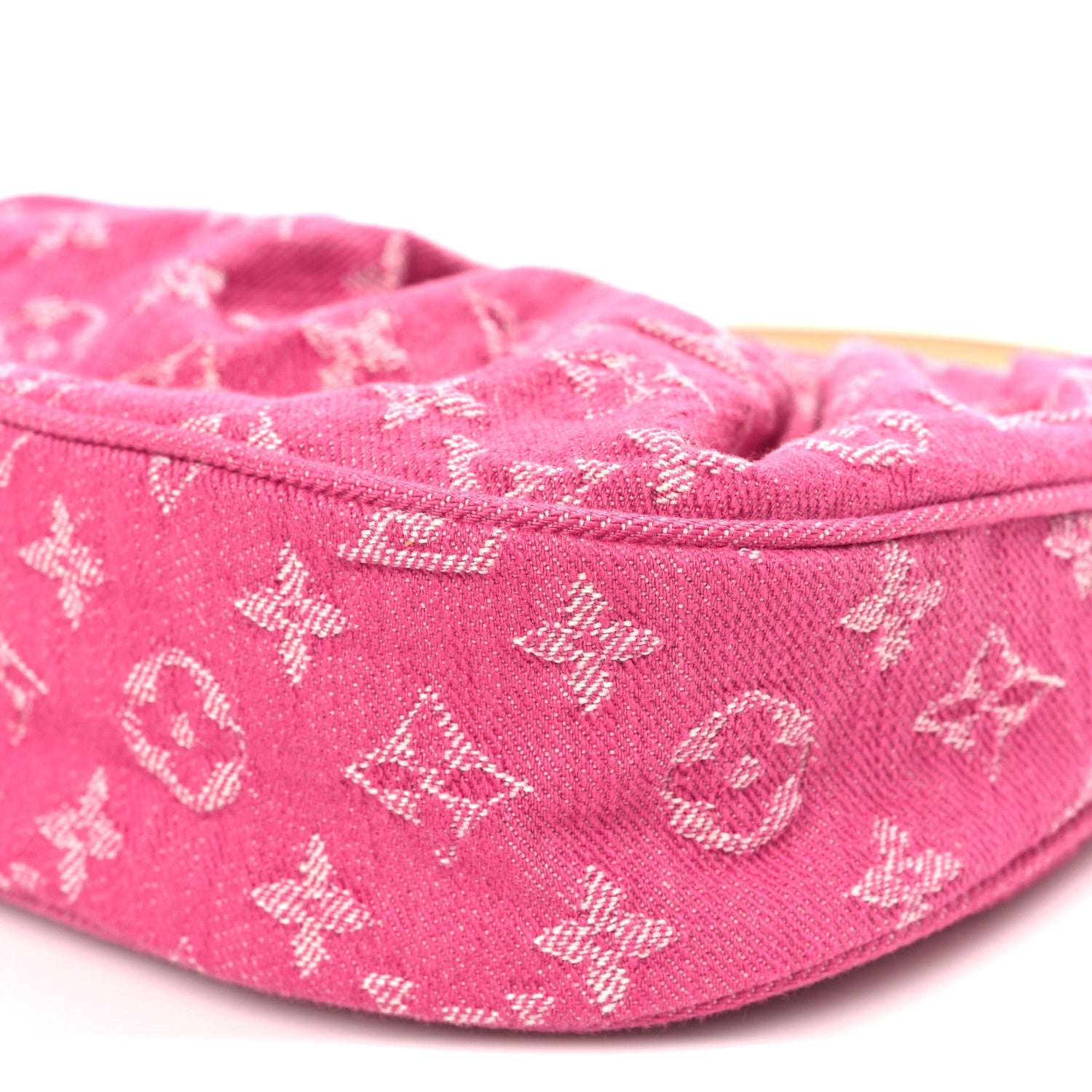 Monogram Denim Pochette Valley Fuchsia