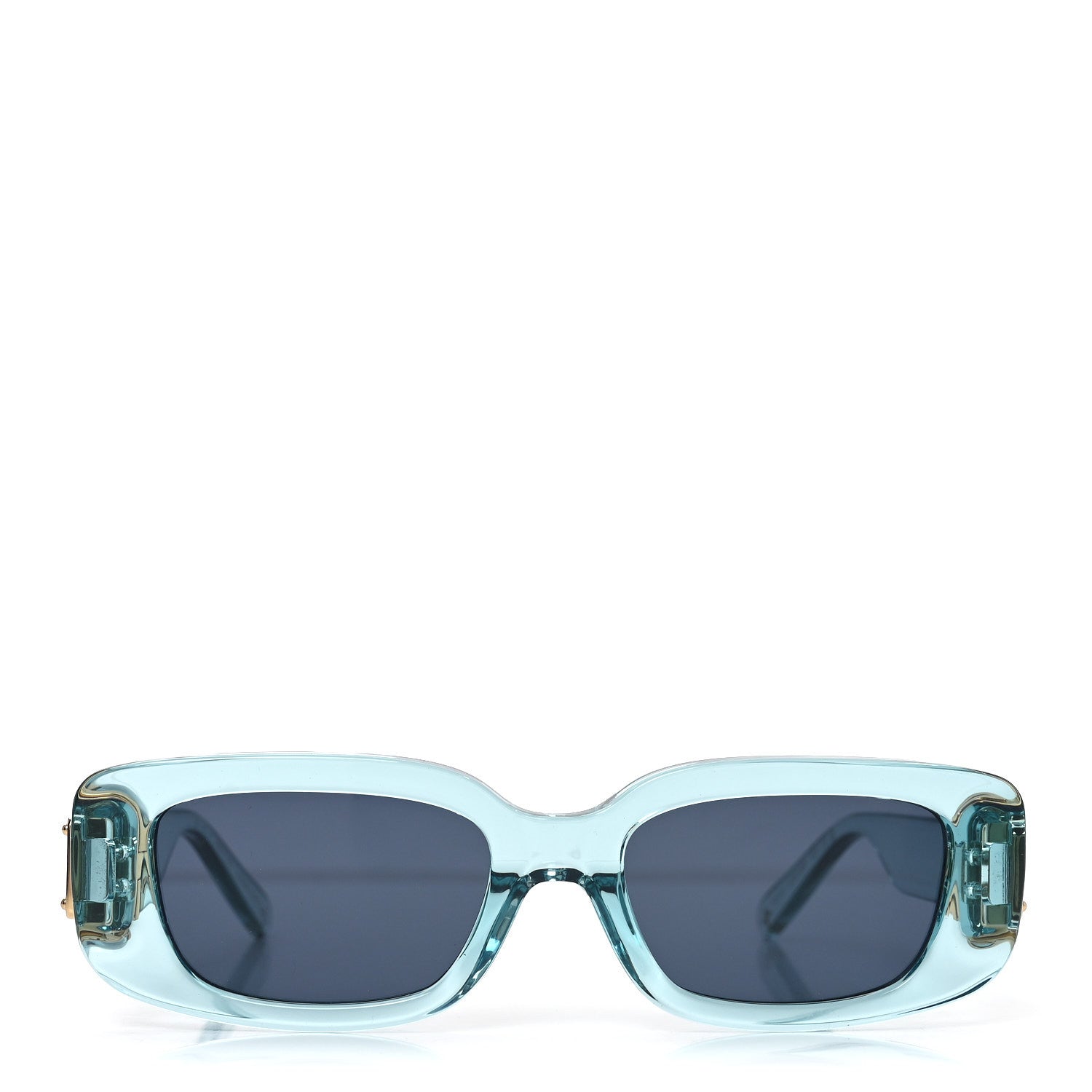 Acetate S Lock Cat Eye Sunglasses Z2818W Crystal Blue