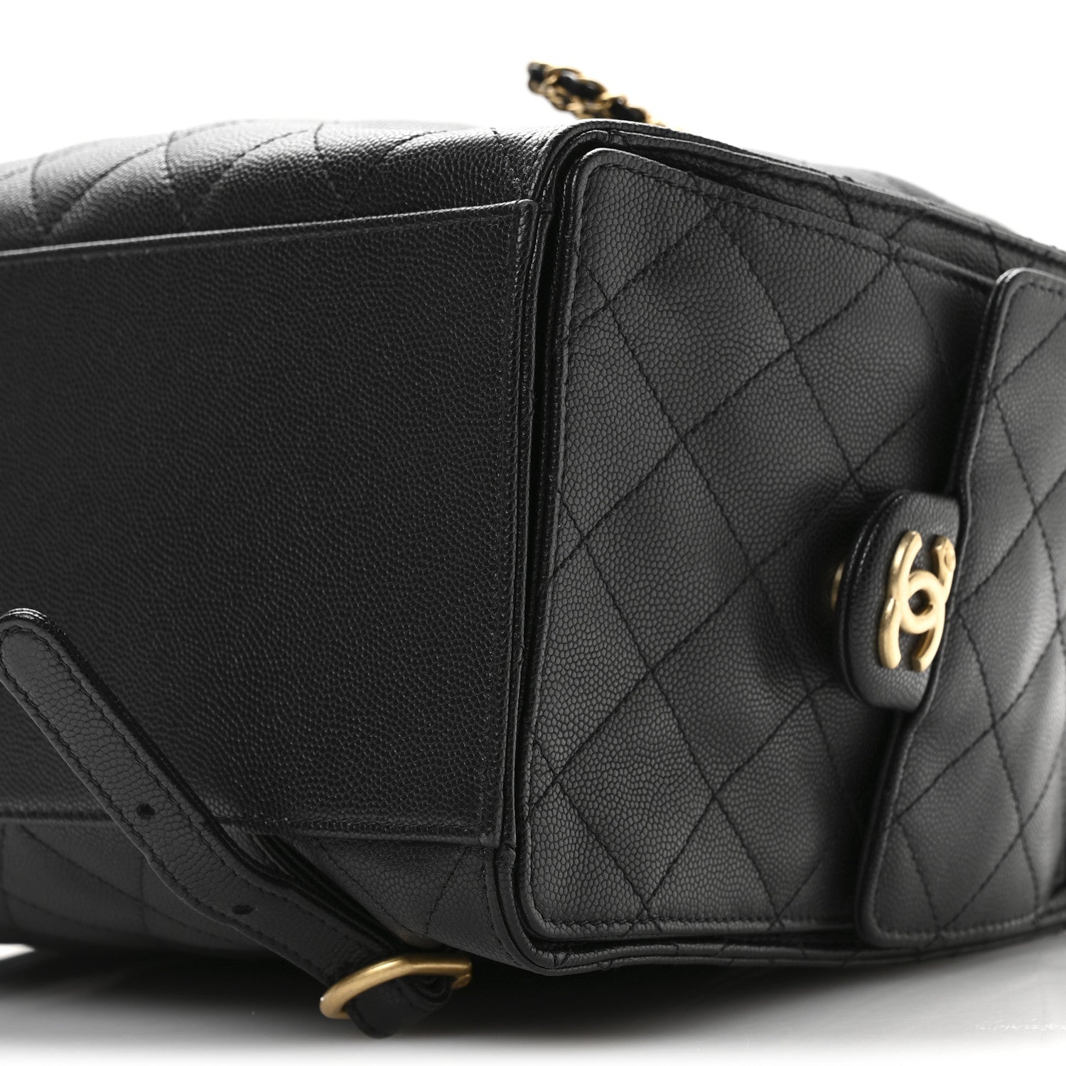 Caviar Quilted Large Chanel 25 Backpack Black