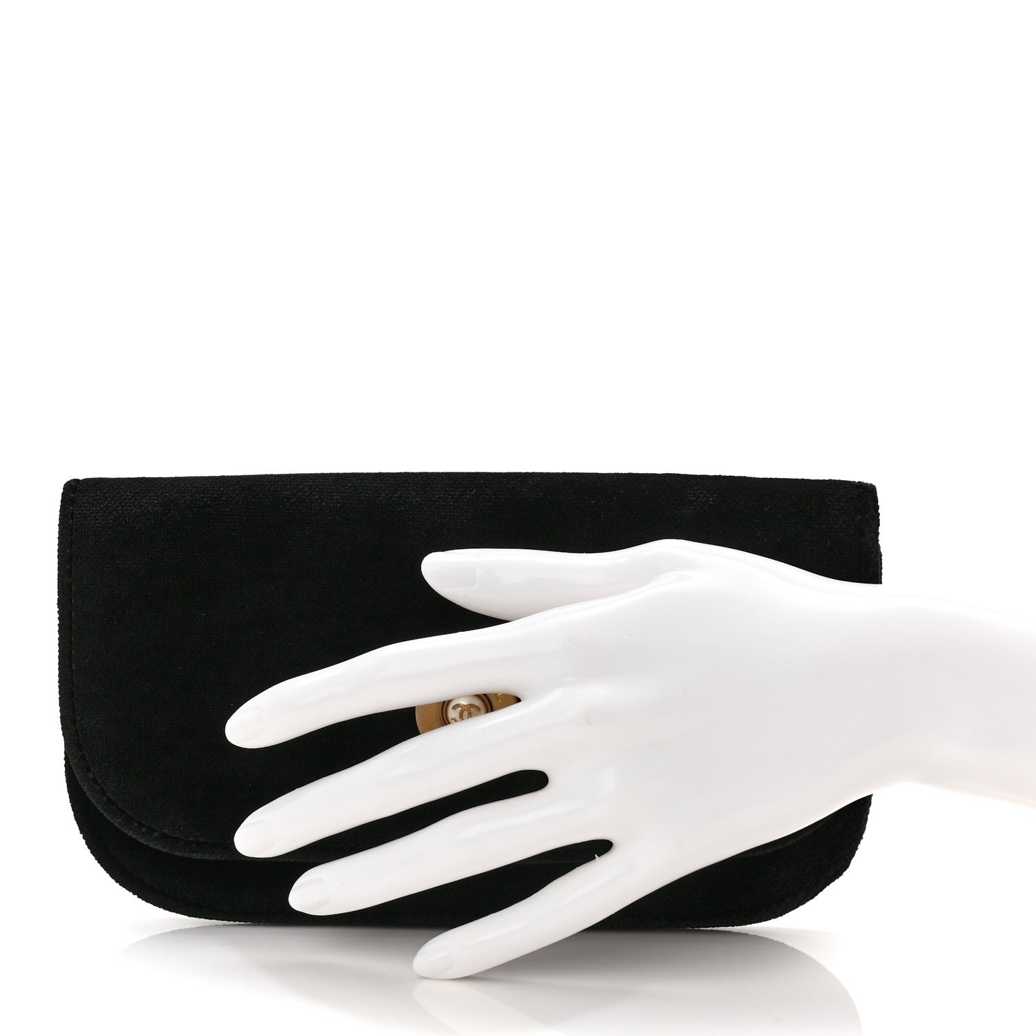Velvet Flap Pouch Black