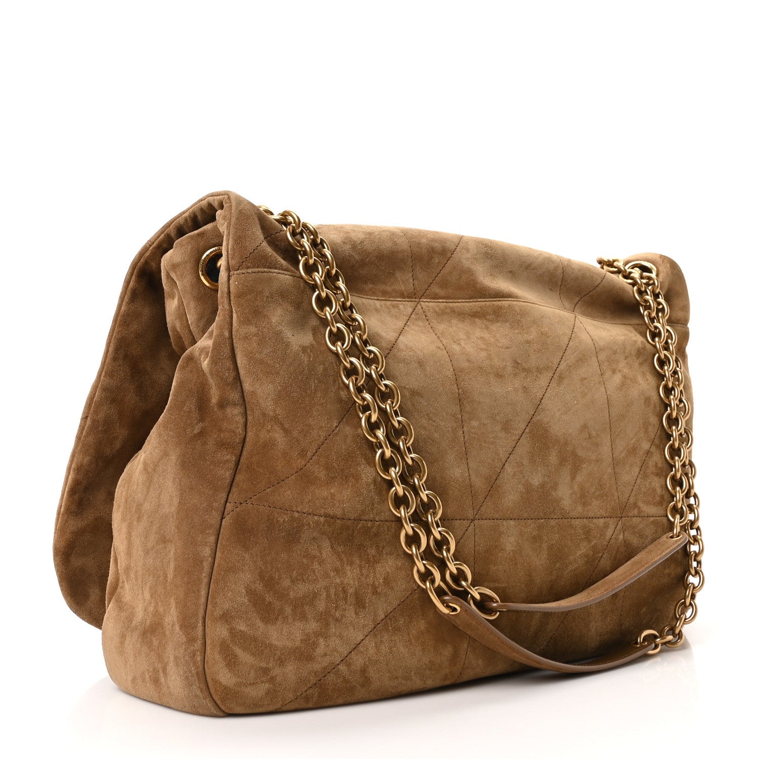 Suede Matelasse Monogram Large Jamie 4.3 Golden Leaf