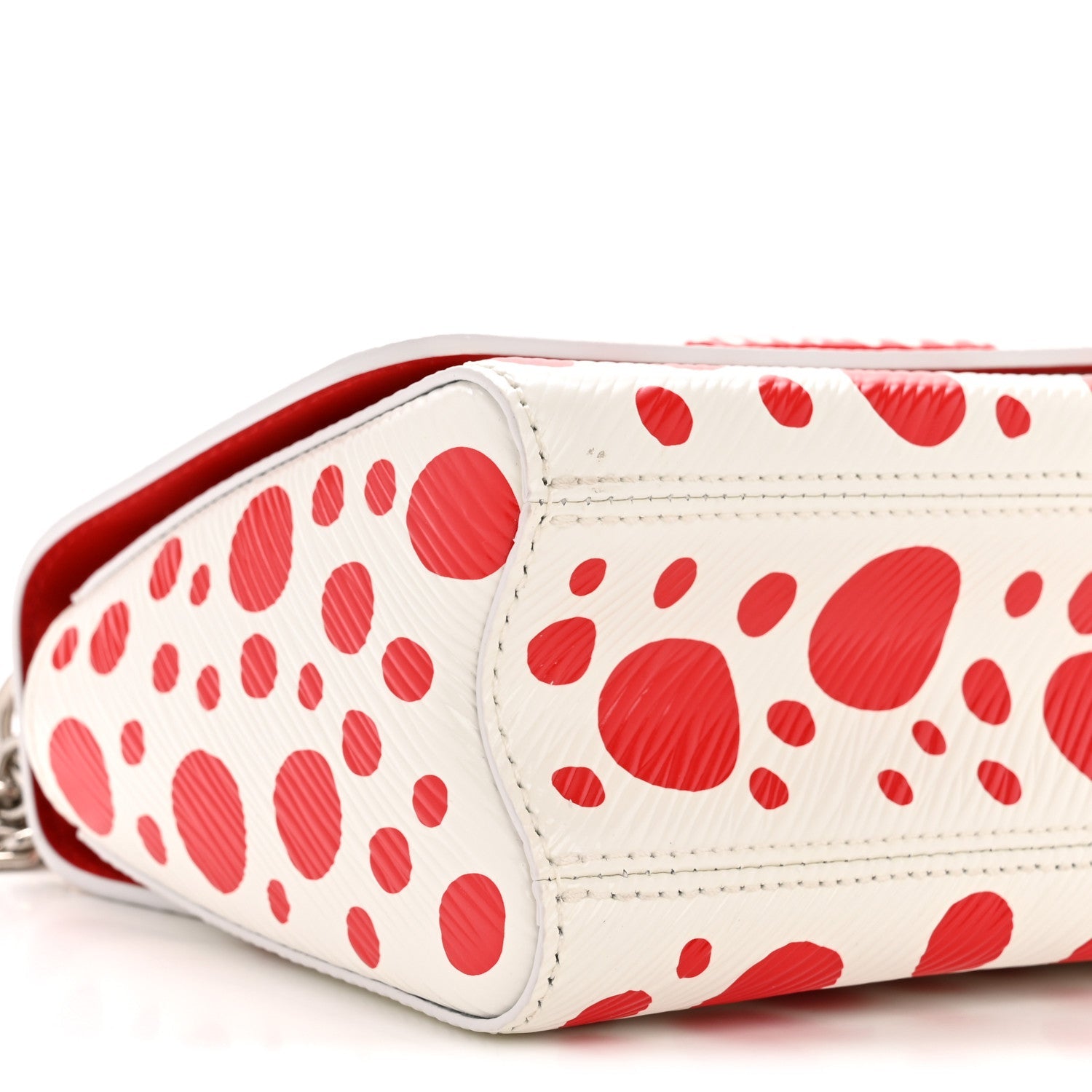 LV X YK Epi Infinity Dots Twist Shoulder Bag PM White Red