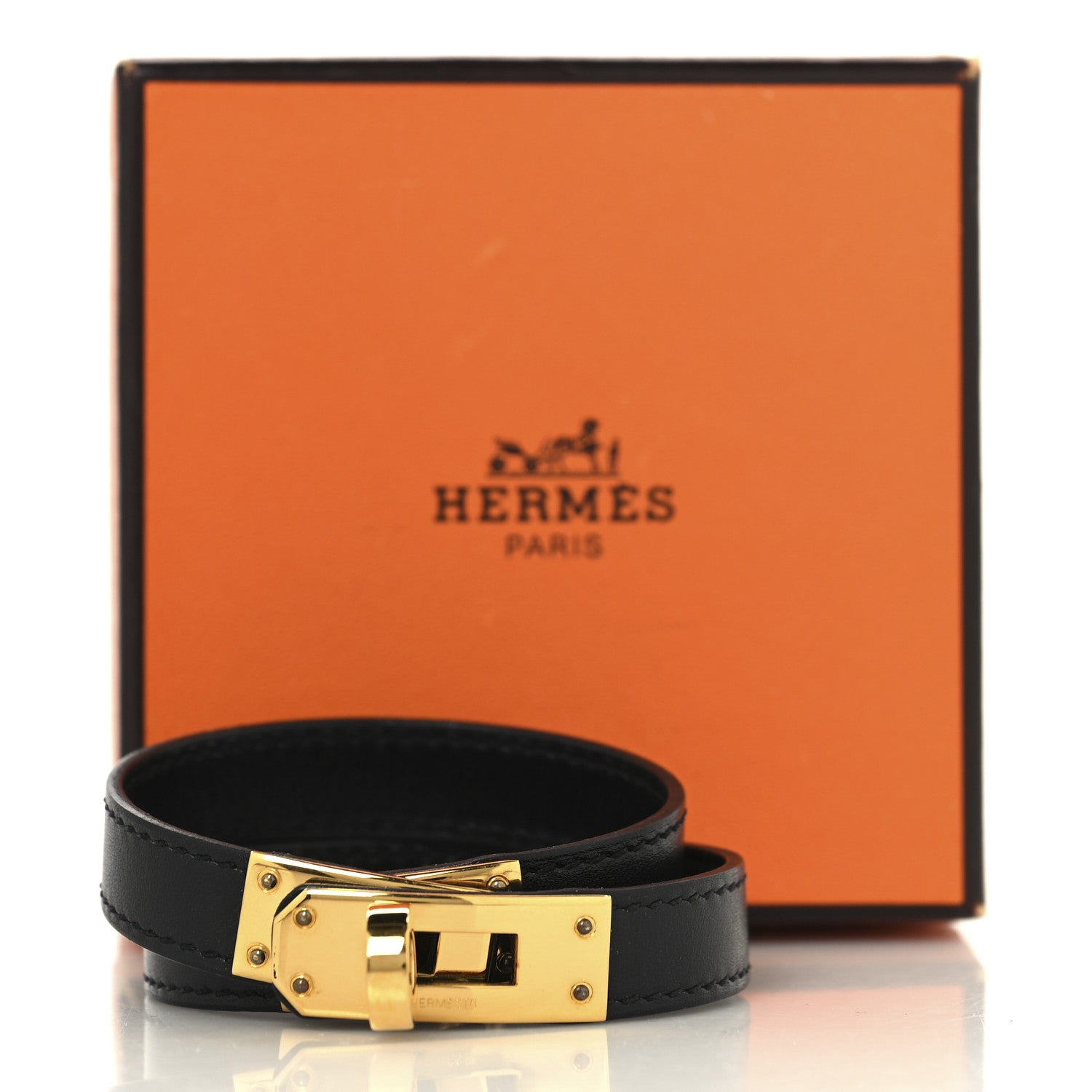 Box Kelly Double Tour Bracelet S Black
