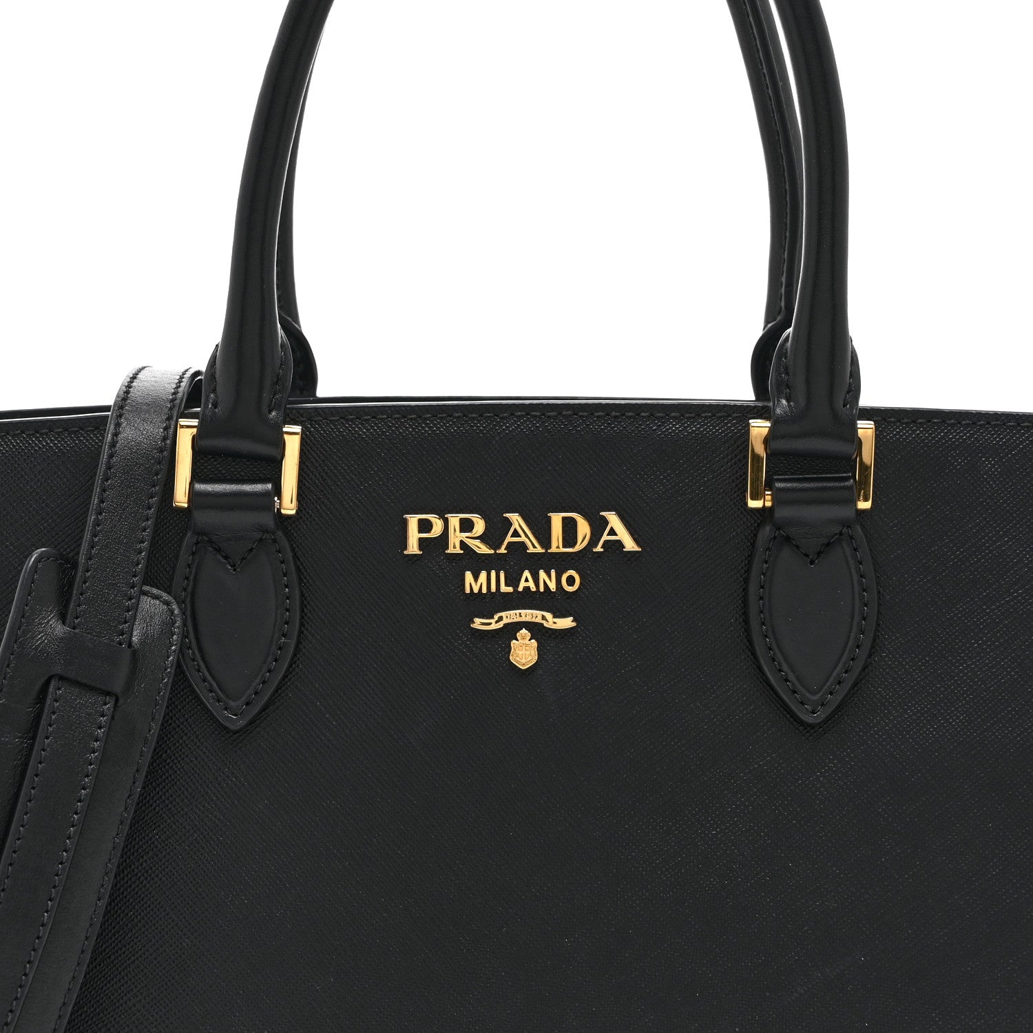 Saffiano Soft Calfskin Large Tote Black