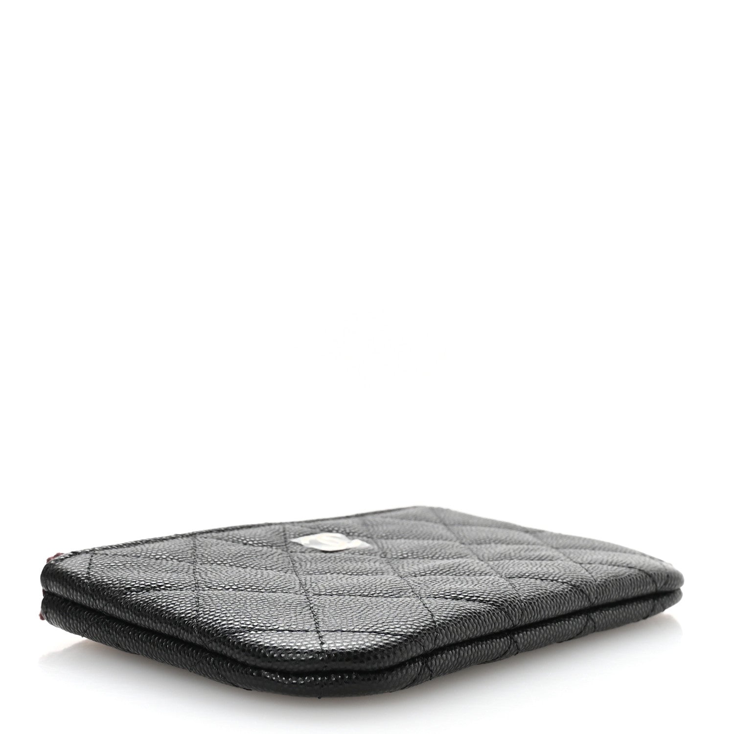 Caviar Quilted Small Cosmetic Case Black